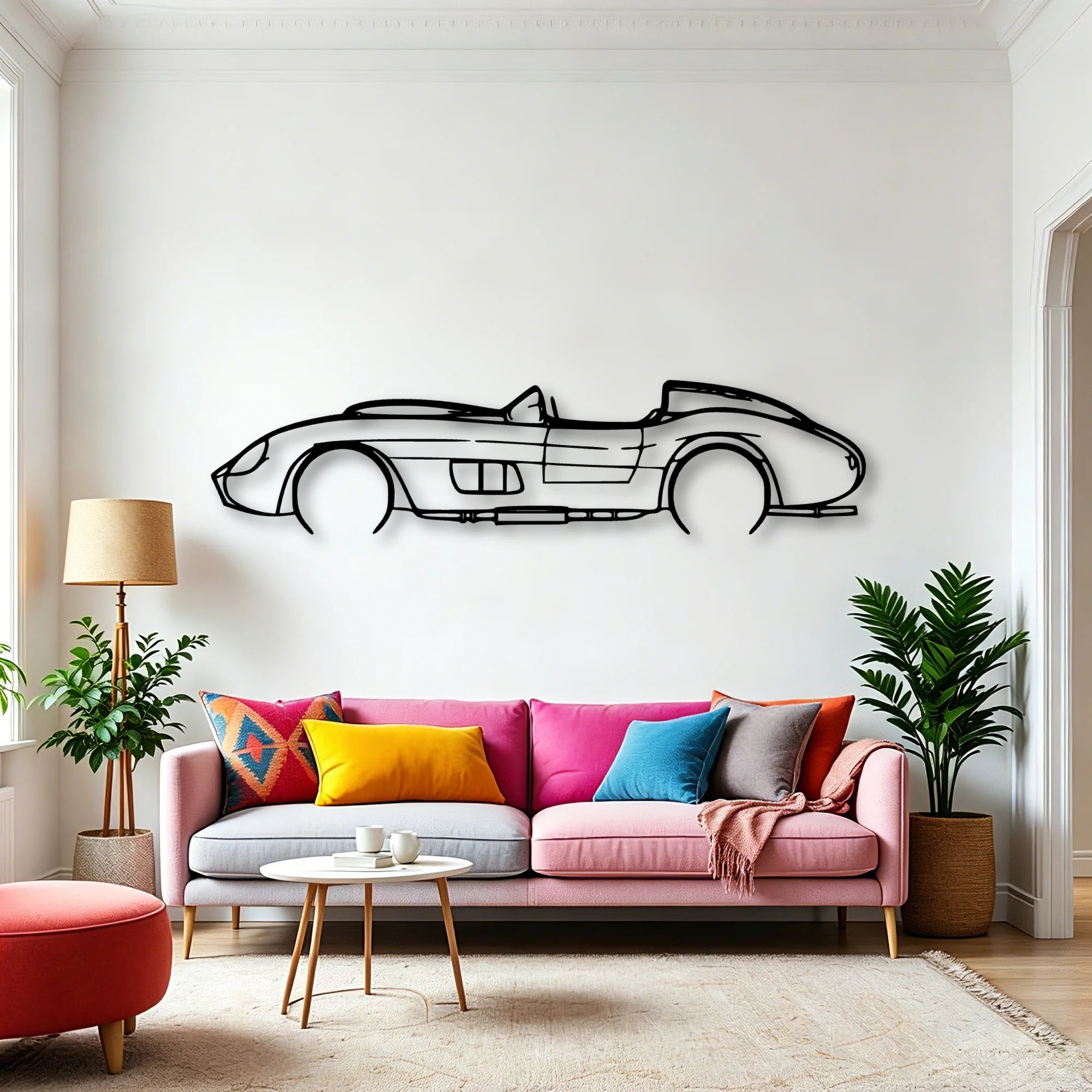 335S 1957 Classic Silhouette Metal Wall Art - Automotive Garage Decor