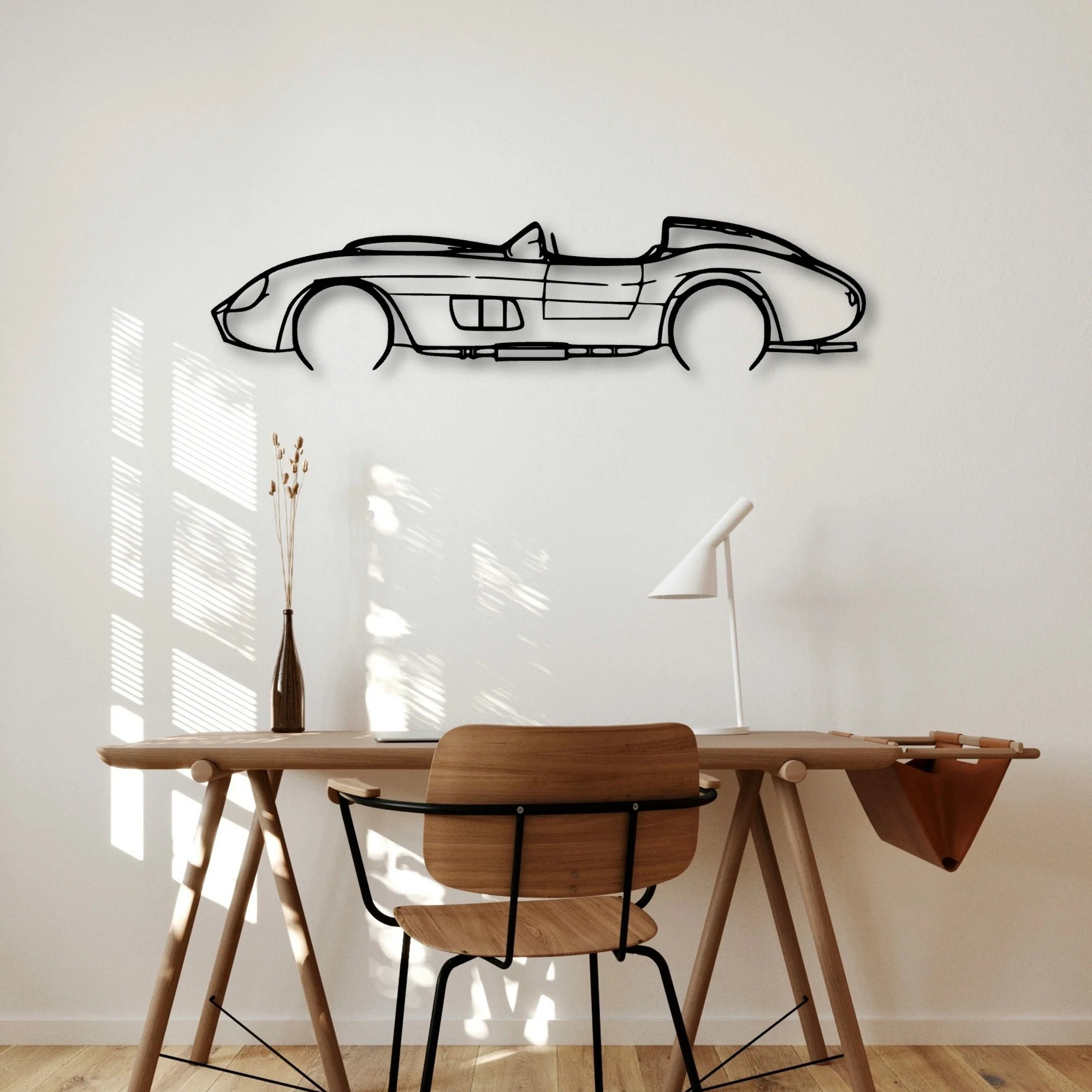 335S 1957 Classic Silhouette Metal Wall Art - Automotive Garage Decor