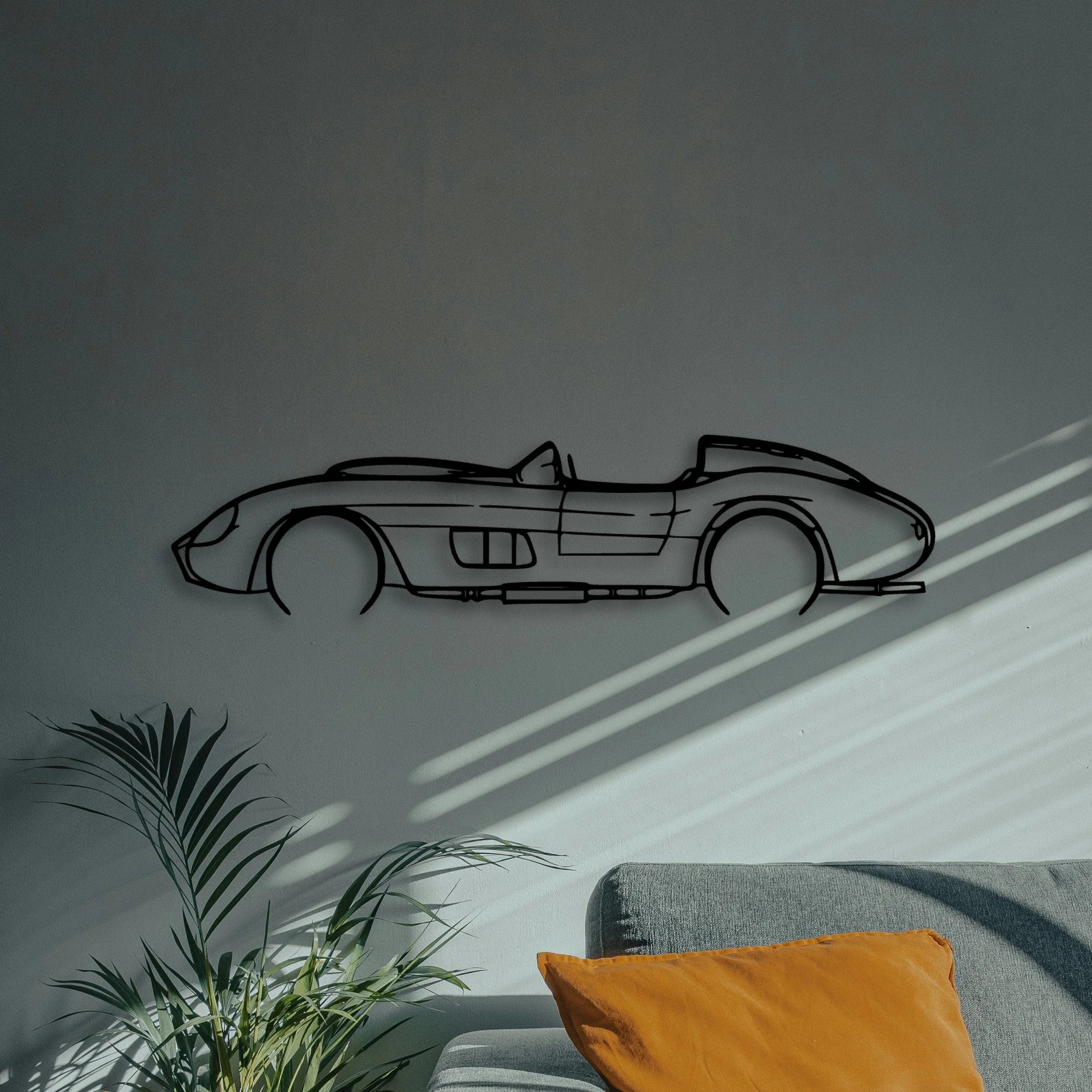 335S 1957 Classic Silhouette Metal Wall Art - Automotive Garage Decor