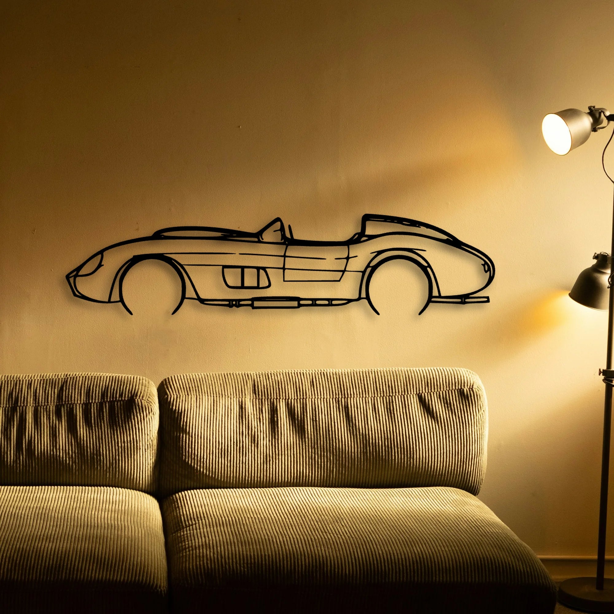 335S 1957 Classic Silhouette Metal Wall Art - Automotive Garage Decor