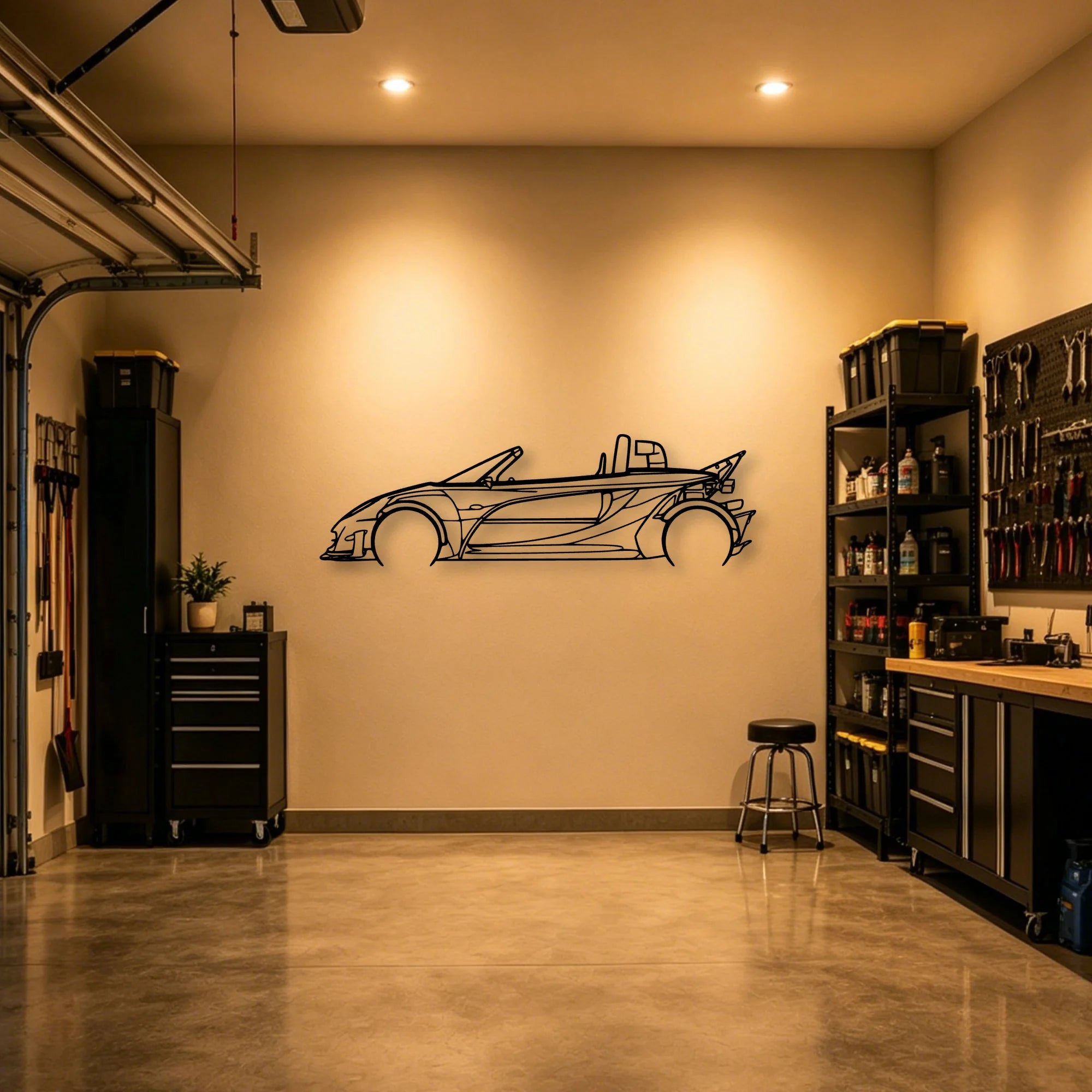 340R 2002 Classic Silhouette Metal Wall Art - Automotive Garage Decor