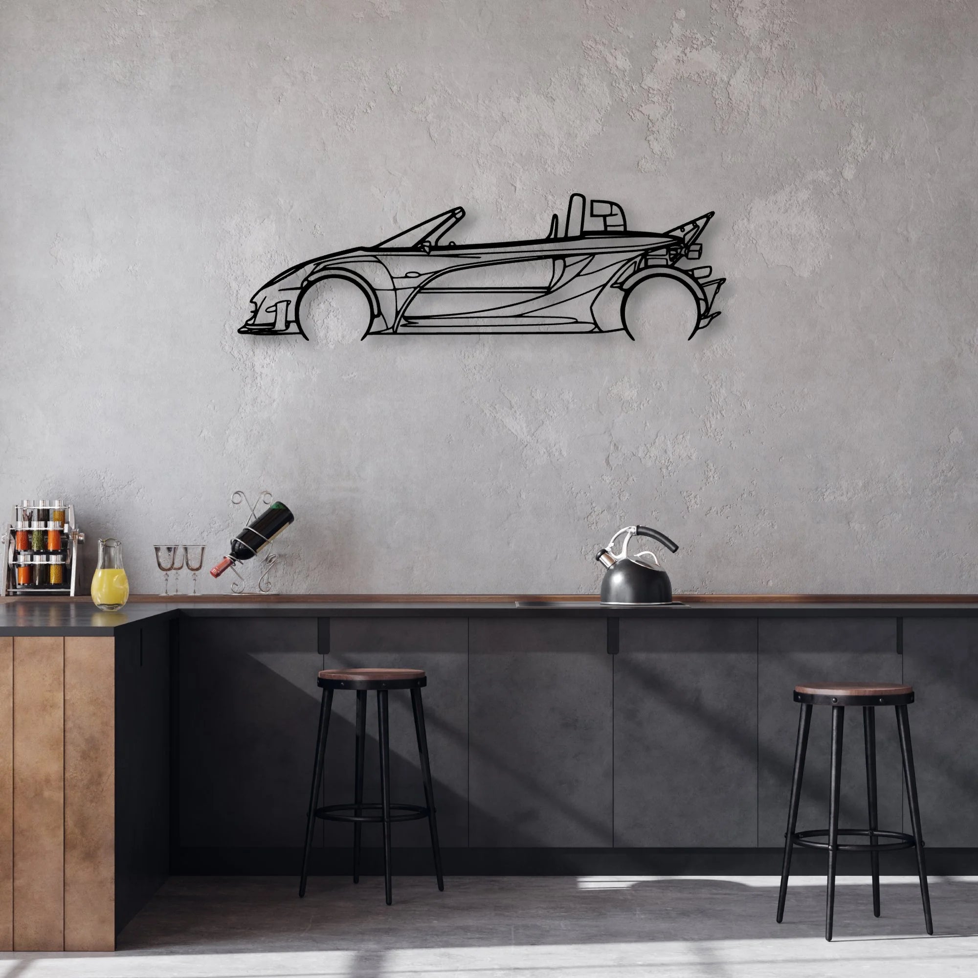 340R 2002 Classic Silhouette Metal Wall Art - Automotive Garage Decor
