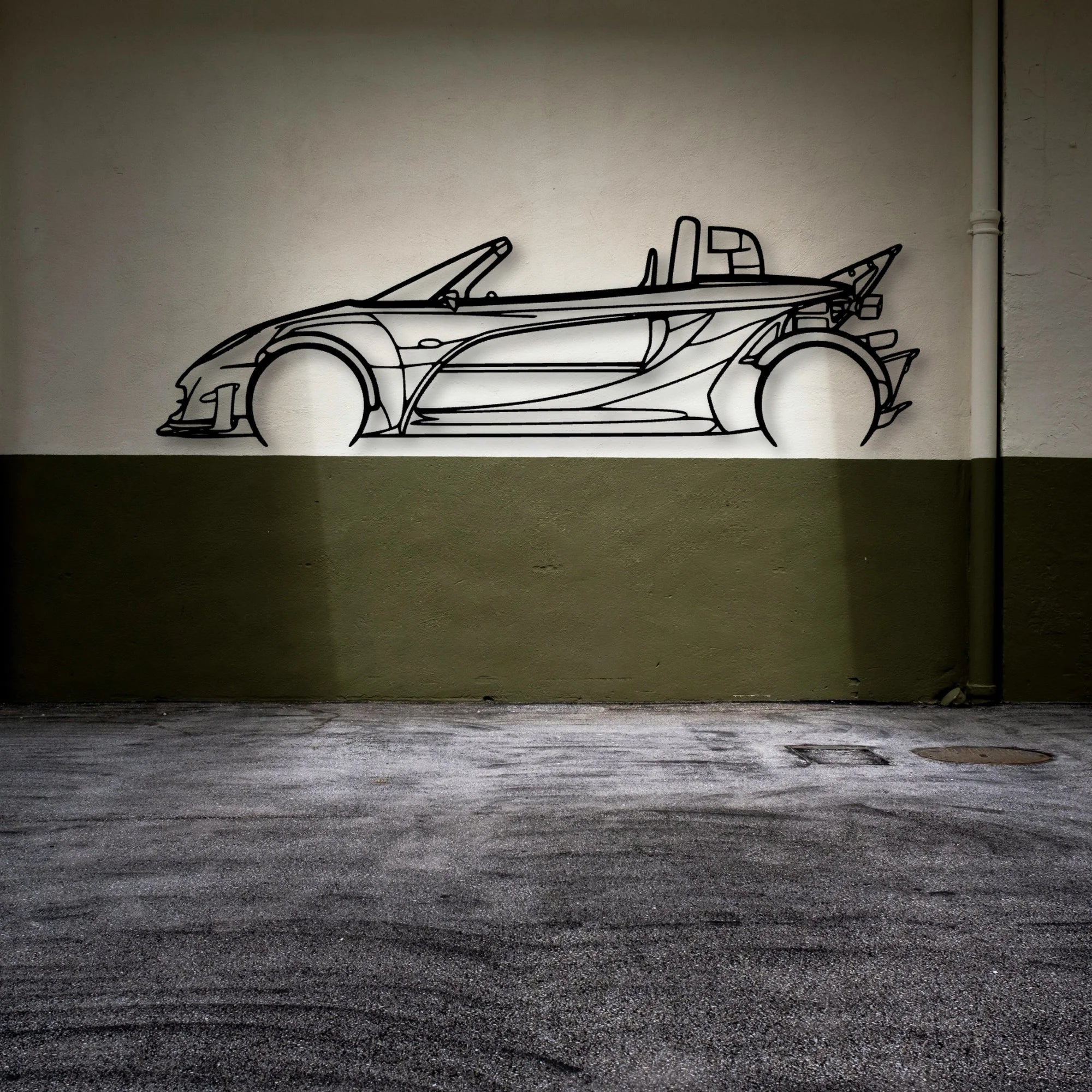340R 2002 Classic Silhouette Metal Wall Art - Automotive Garage Decor