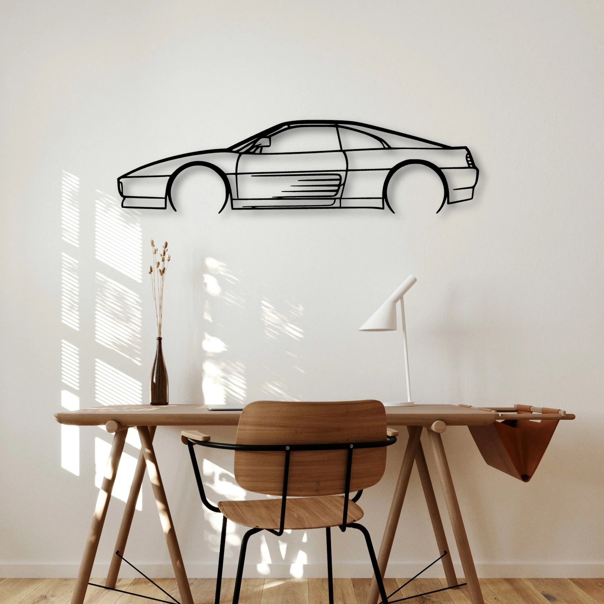 348 TS Classic Silhouette Metal Wall Art - Automotive Garage Decor