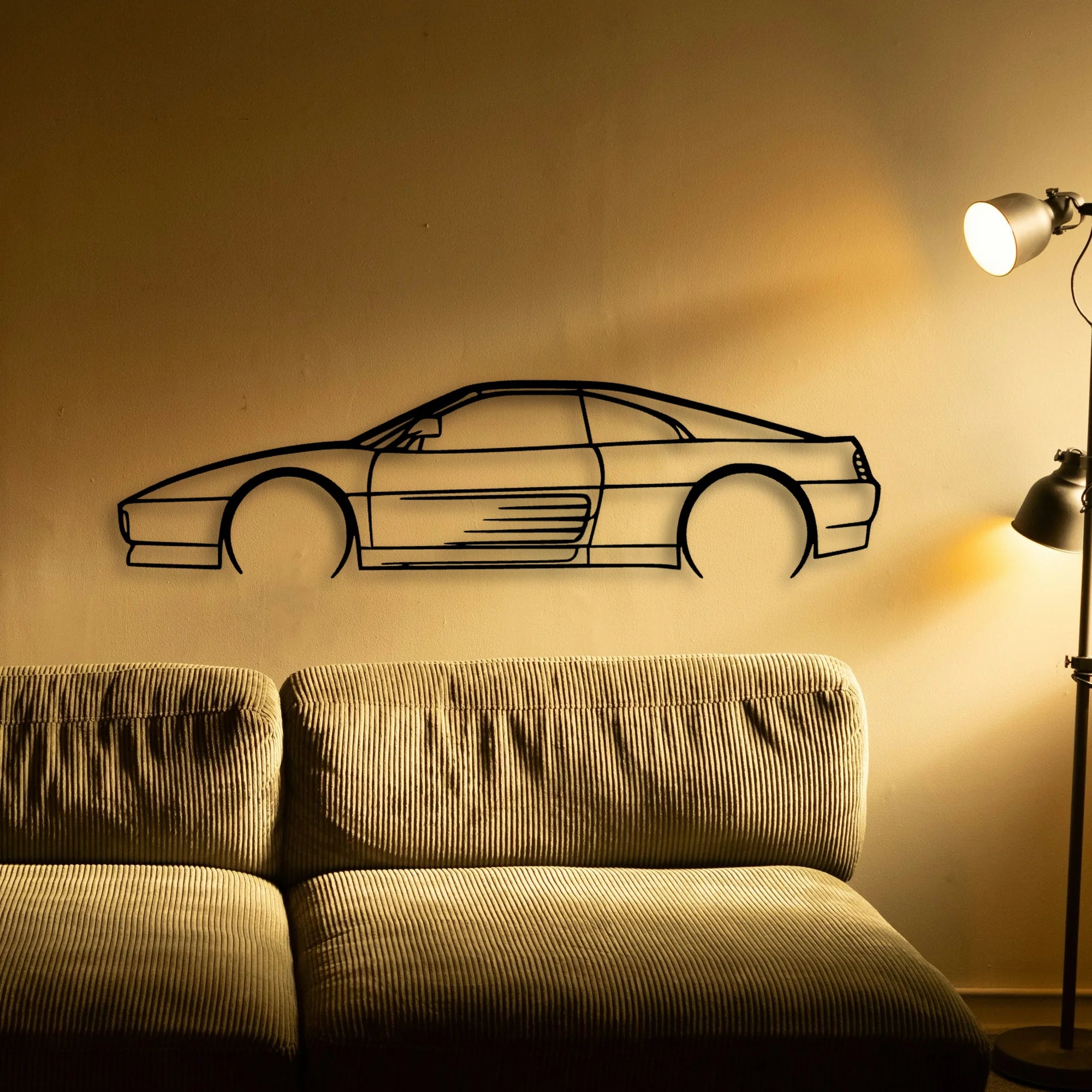 348 TS Classic Silhouette Metal Wall Art - Automotive Garage Decor