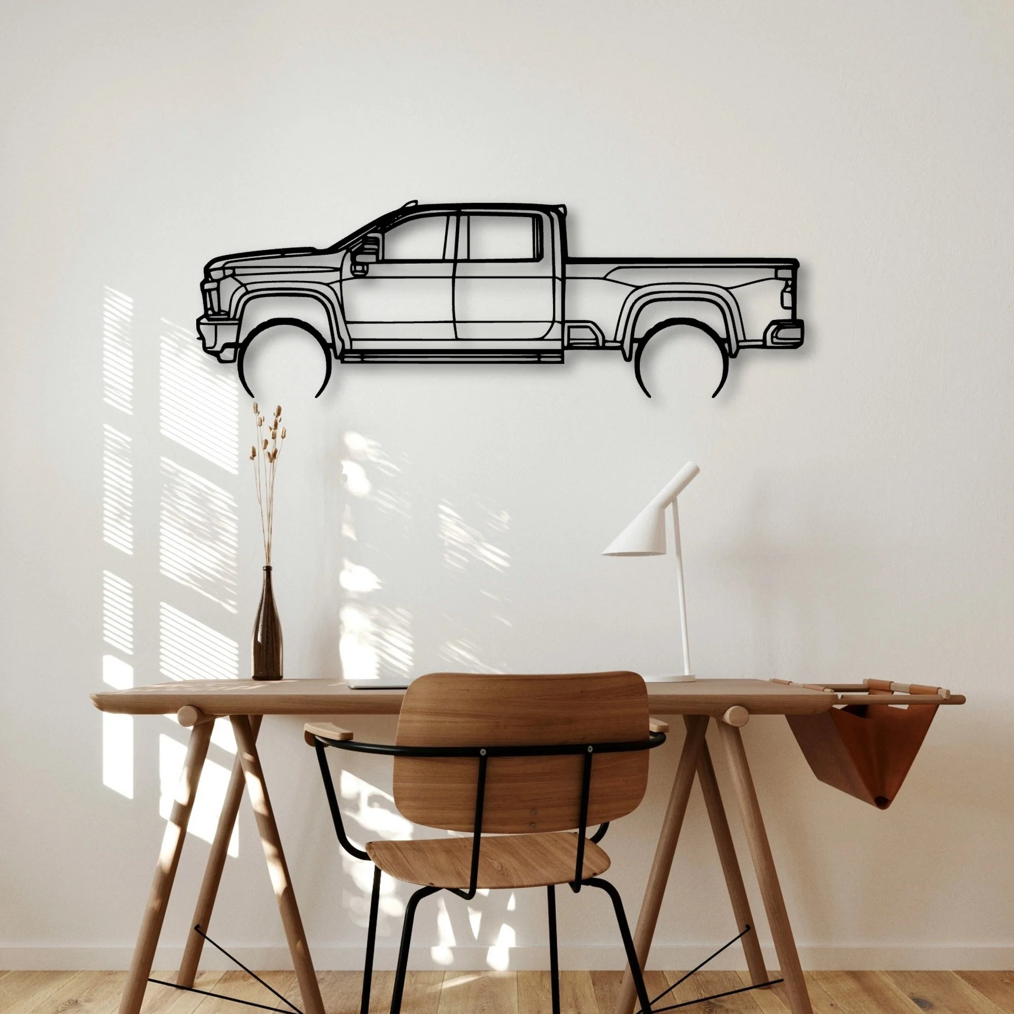 3500 High Country 2022 Classic Silhouette Metal Wall Art - Automotive Garage Decor