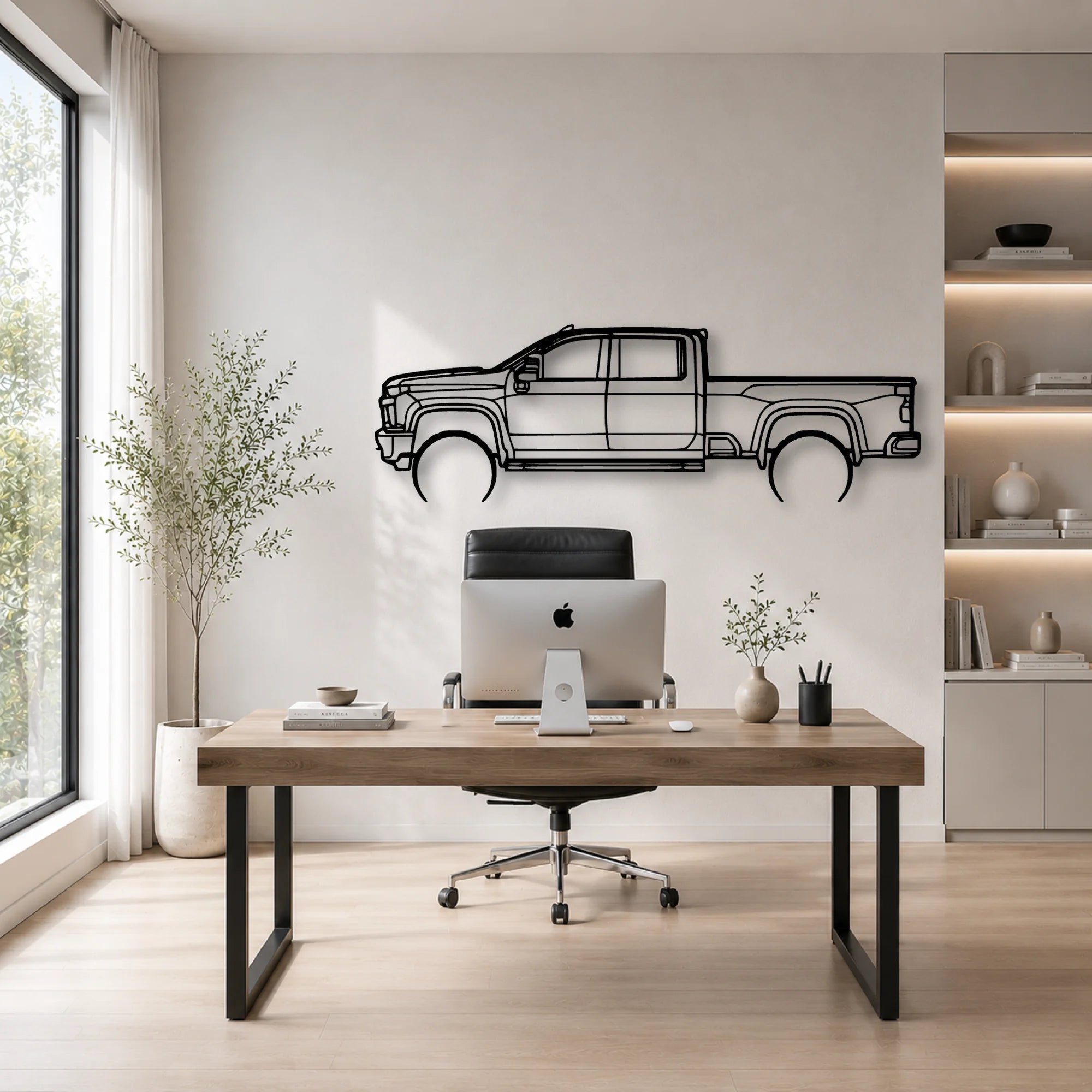 3500 High Country 2022 Classic Silhouette Metal Wall Art - Automotive Garage Decor