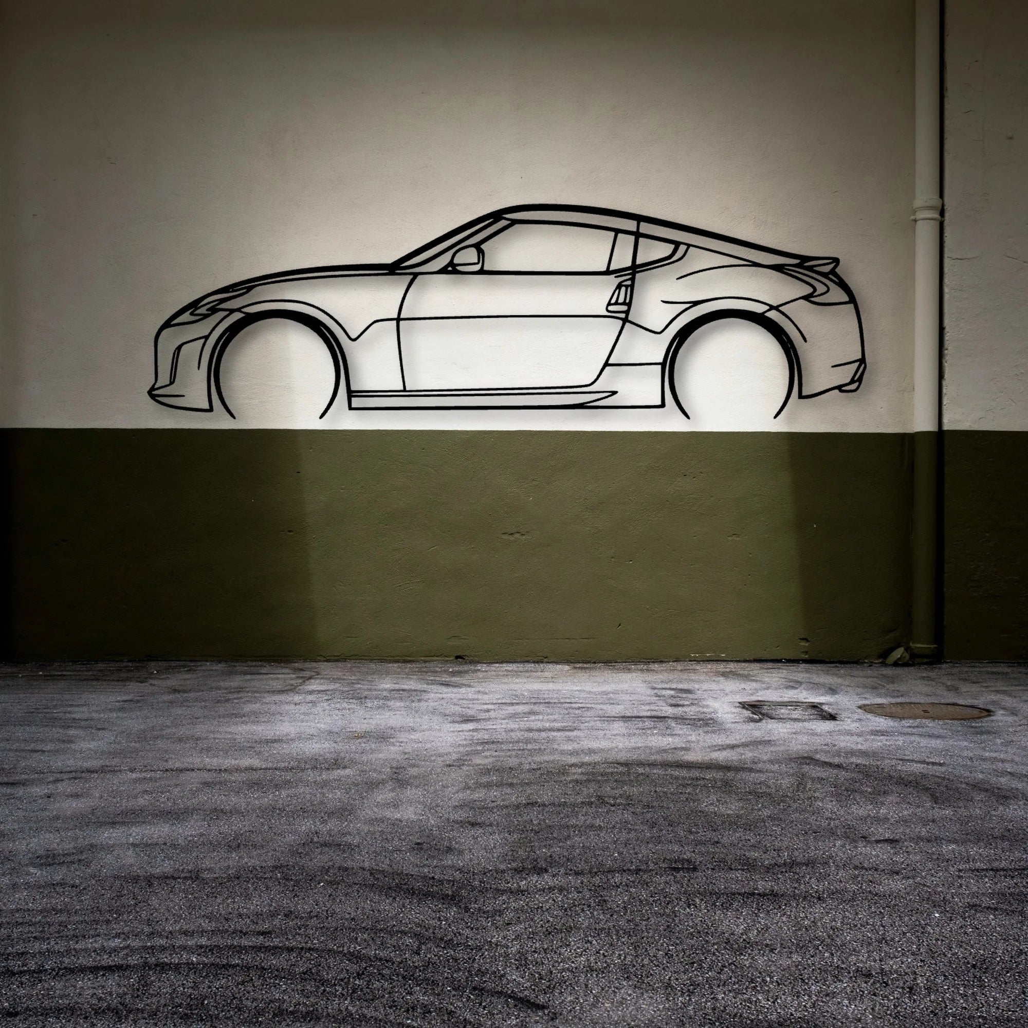 370Z 3 Classic Silhouette Metal Wall Art - Automotive Garage Decor