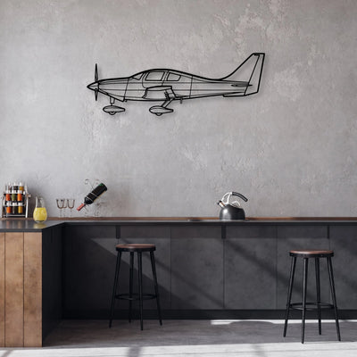 400 Classic Aircraft Silhouette Metal Wall Art - Aviation Hangar Decor