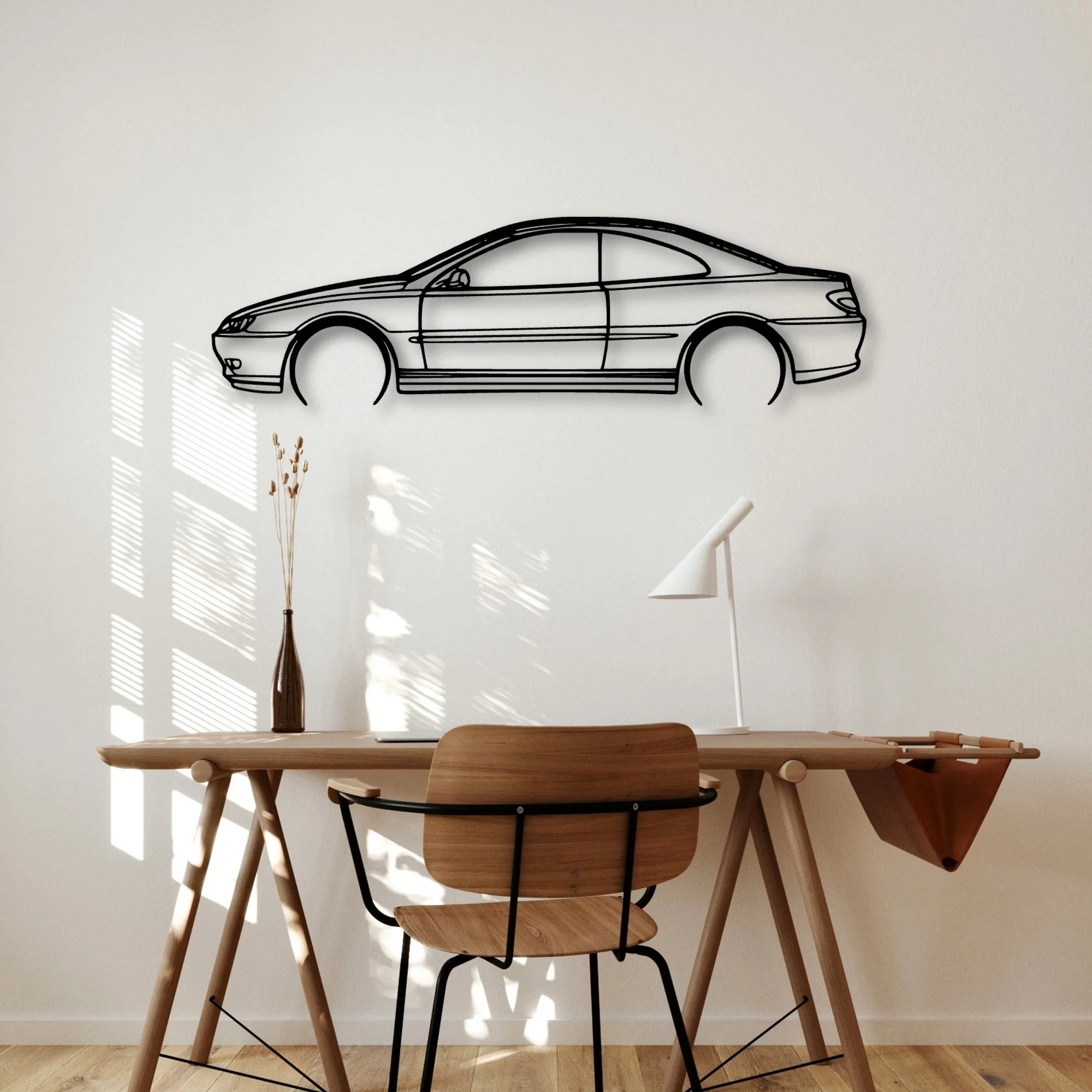 406 Coupe 1999 Classic Silhouette Metal Wall Art - Automotive Garage Decor