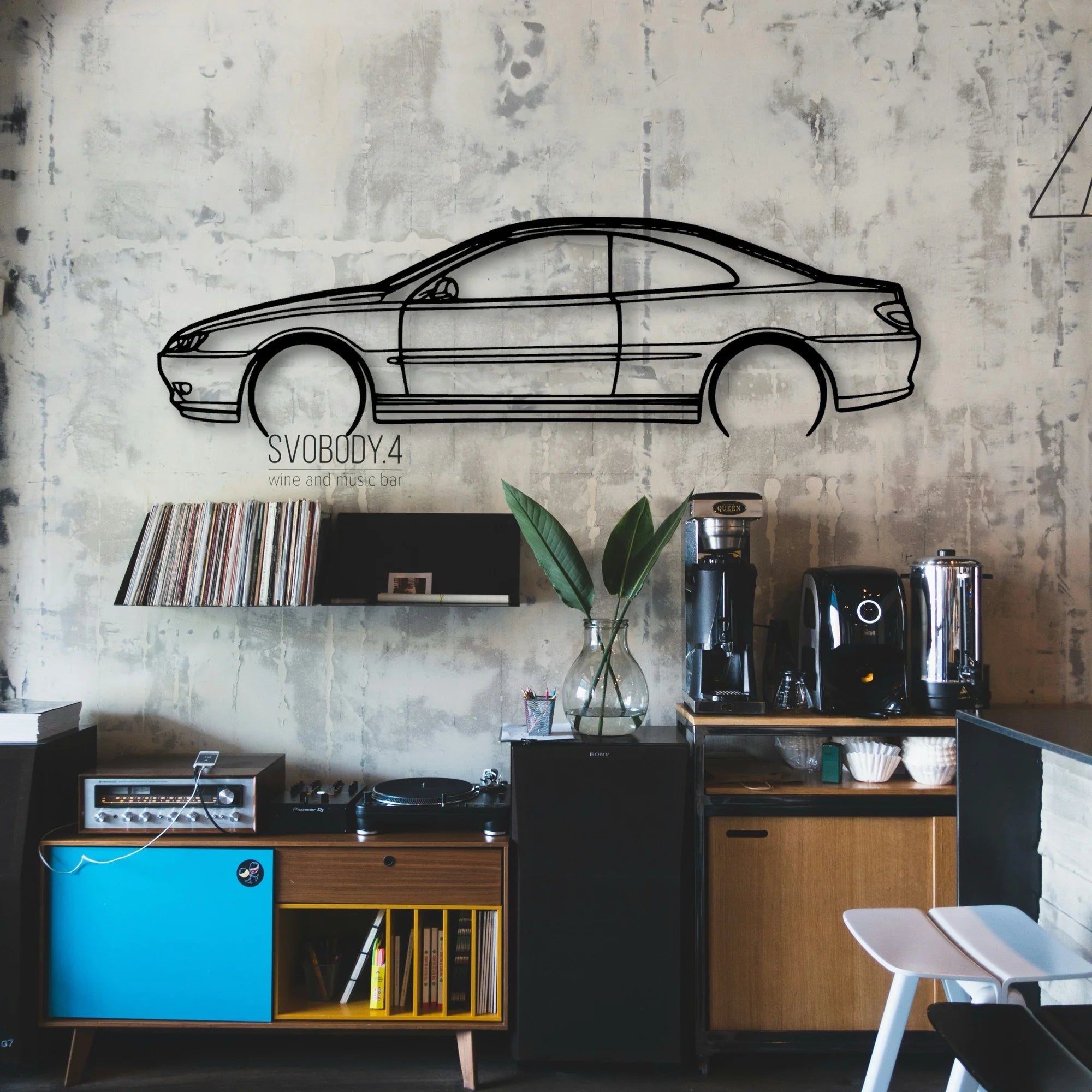 406 Coupe 1999 Classic Silhouette Metal Wall Art - Automotive Garage Decor