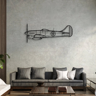 412EP Classic Aircraft Silhouette Metal Wall Art - Aviation Hangar Decor