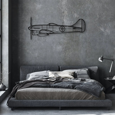 412EP Classic Aircraft Silhouette Metal Wall Art - Aviation Hangar Decor