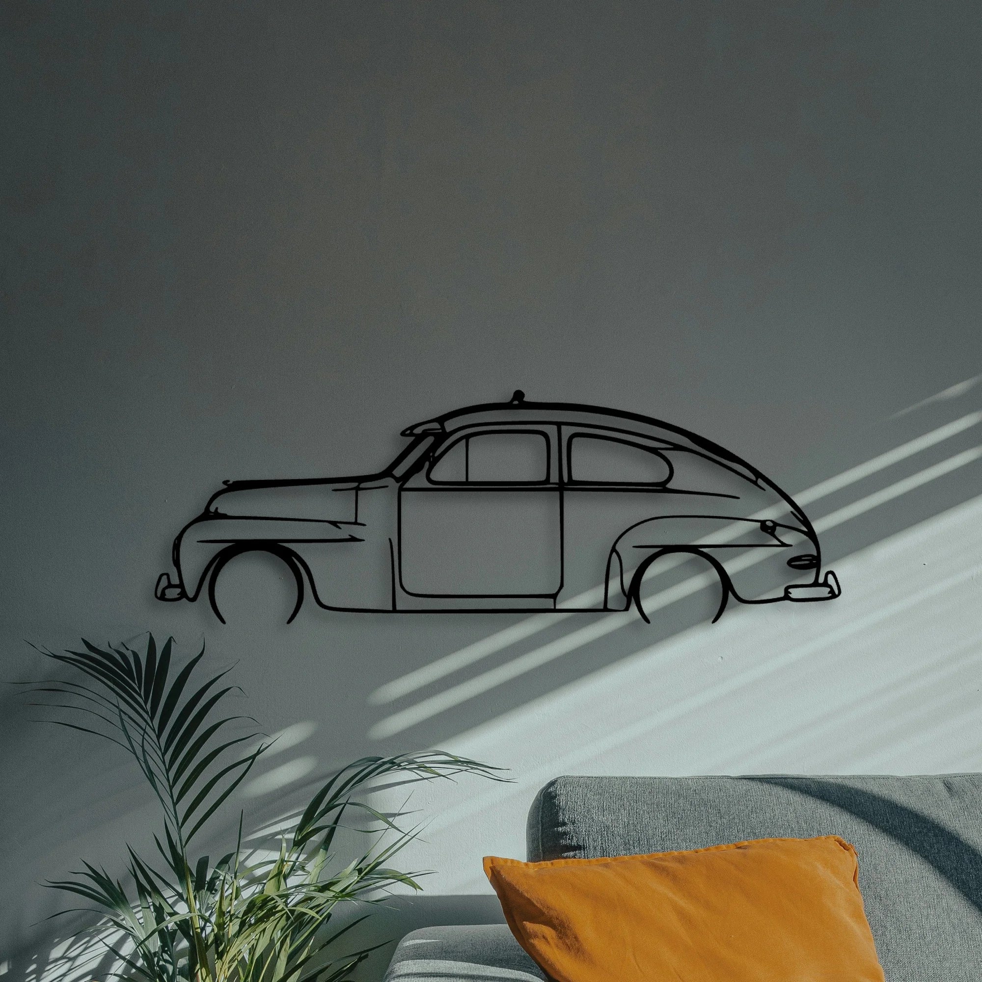 444 1952 Classic Silhouette Metal Wall Art - Automotive Garage Decor