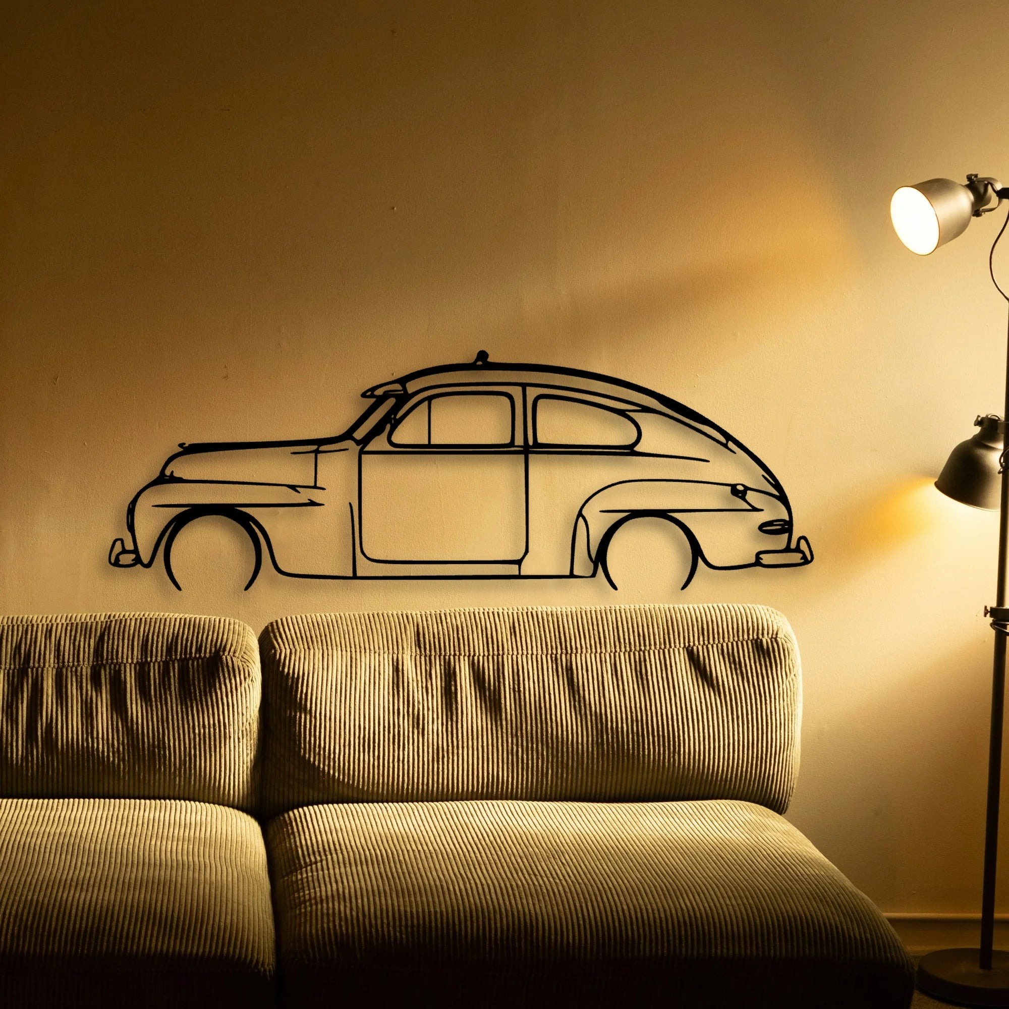 444 1952 Classic Silhouette Metal Wall Art - Automotive Garage Decor