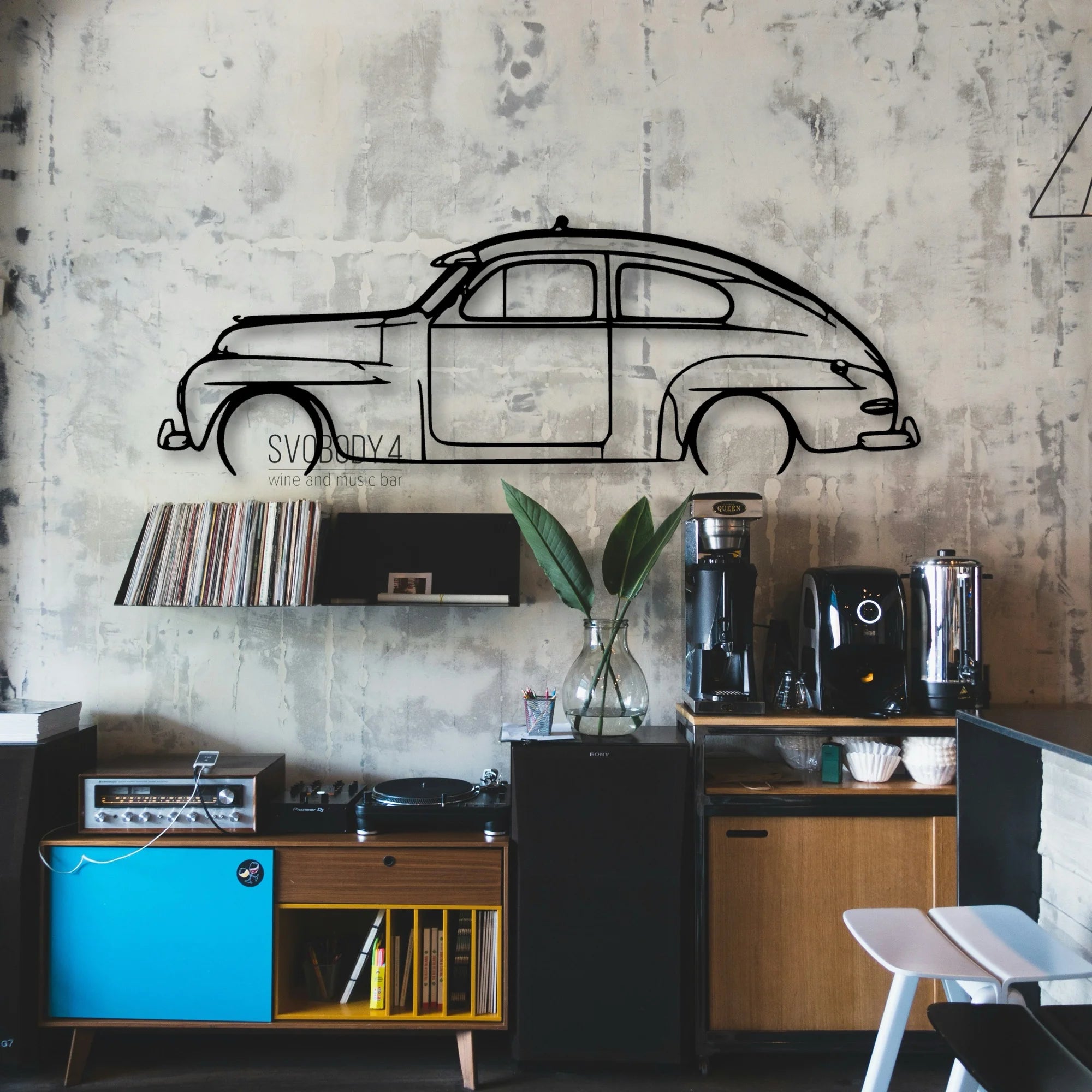 444 1952 Classic Silhouette Metal Wall Art - Automotive Garage Decor