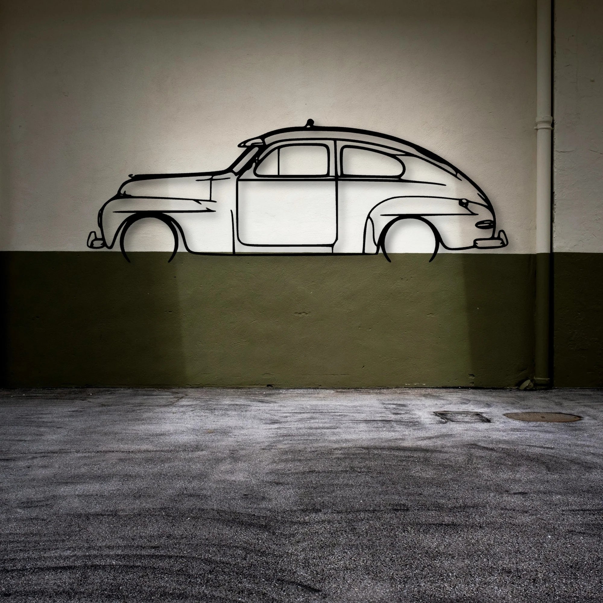 444 1952 Classic Silhouette Metal Wall Art - Automotive Garage Decor