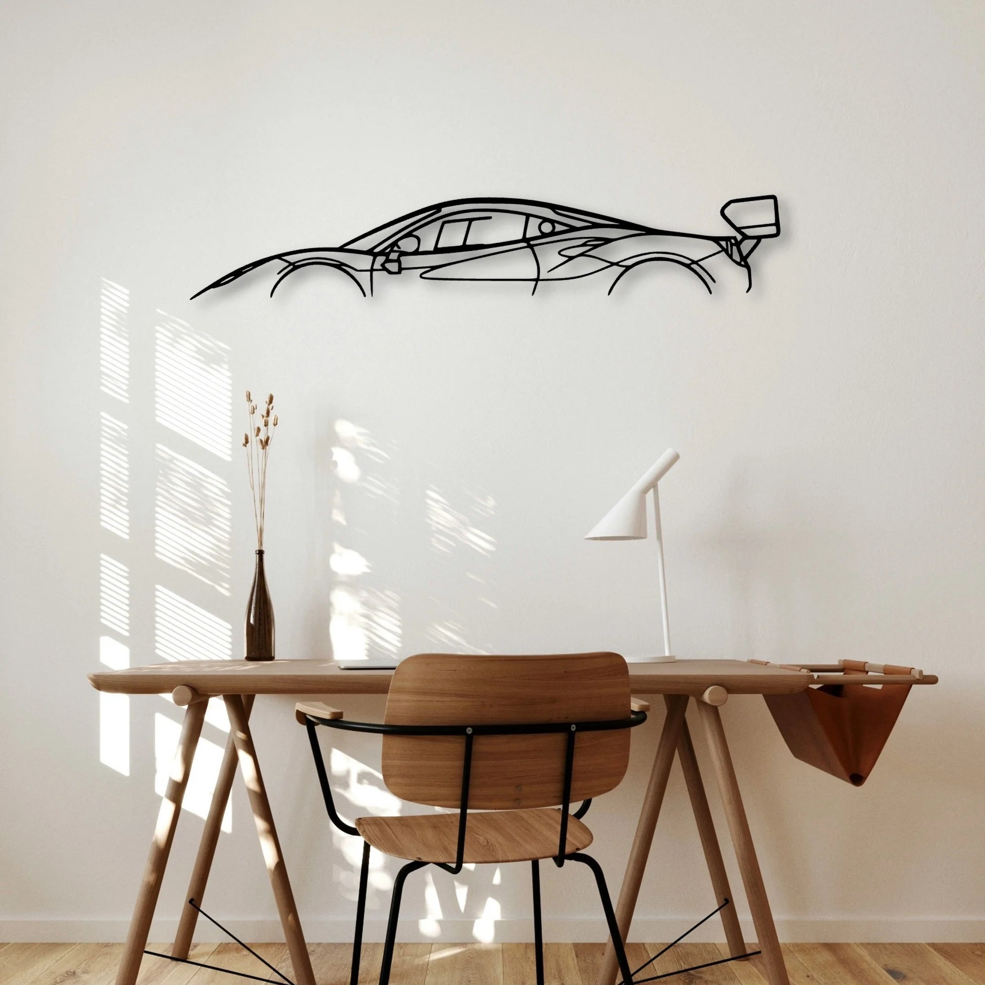 488 Challenge EVO 2021 Classic Silhouette Metal Wall Art - Automotive Garage Decor