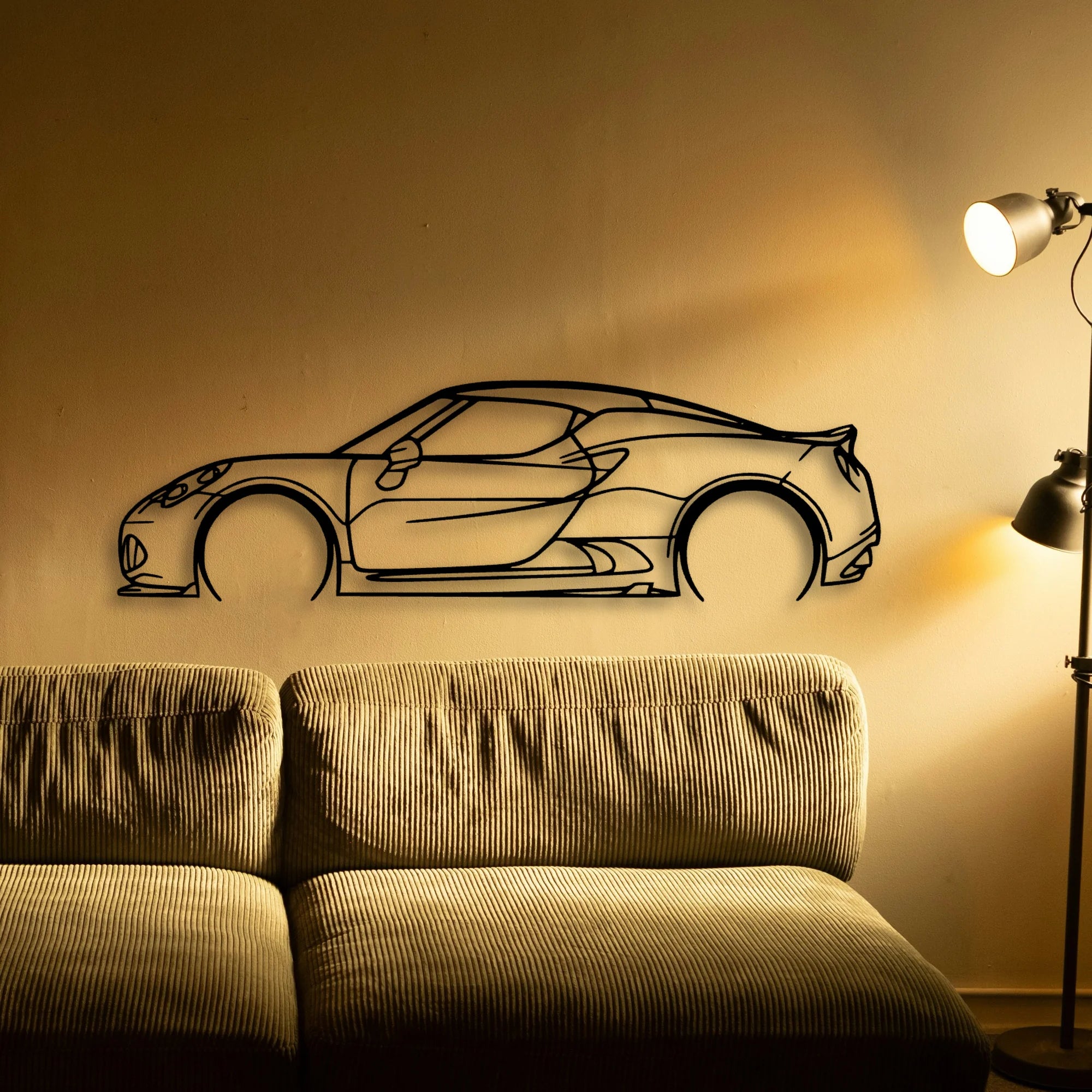 4C Classic Silhouette Metal Wall Art - Automotive Garage Decor