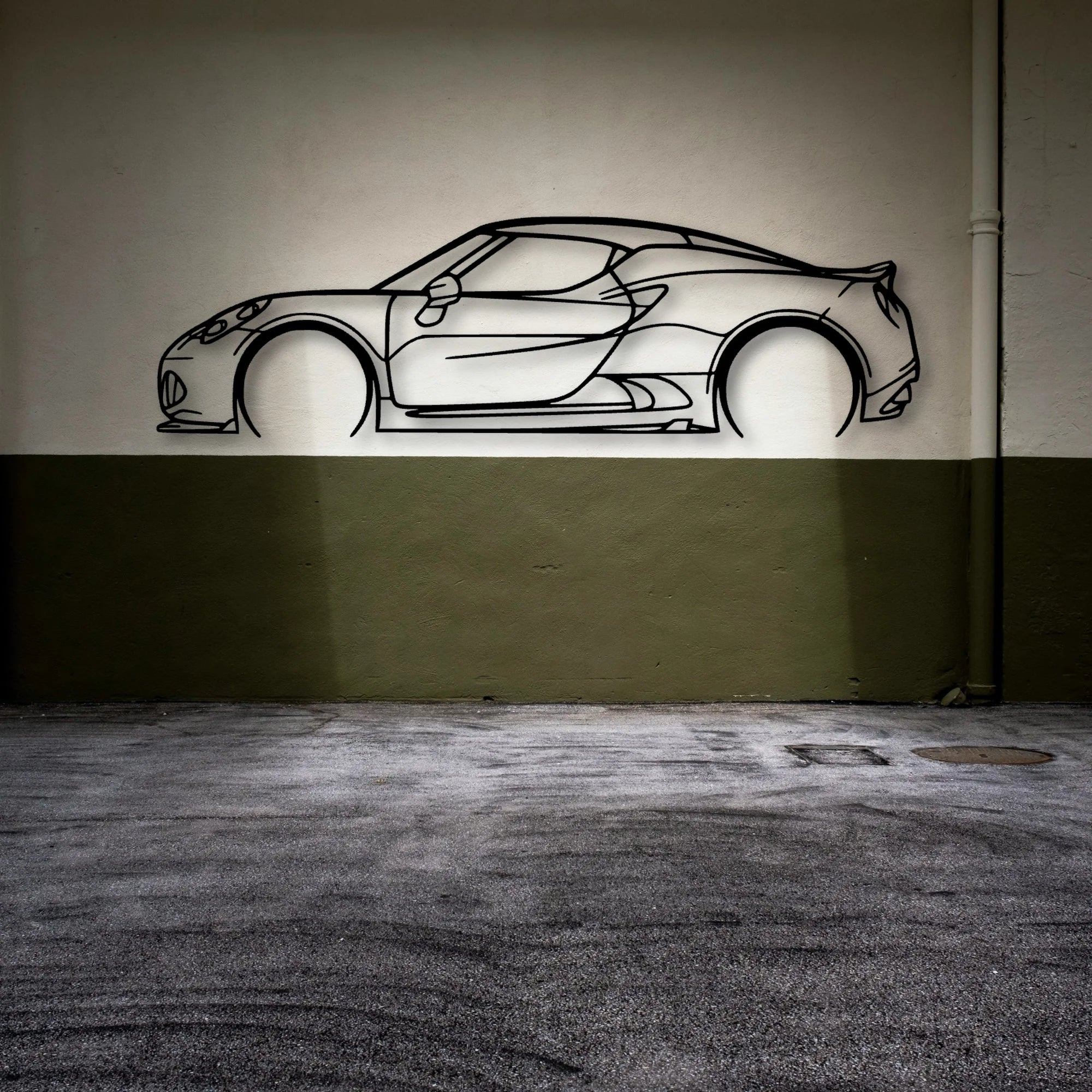 4C Classic Silhouette Metal Wall Art - Automotive Garage Decor