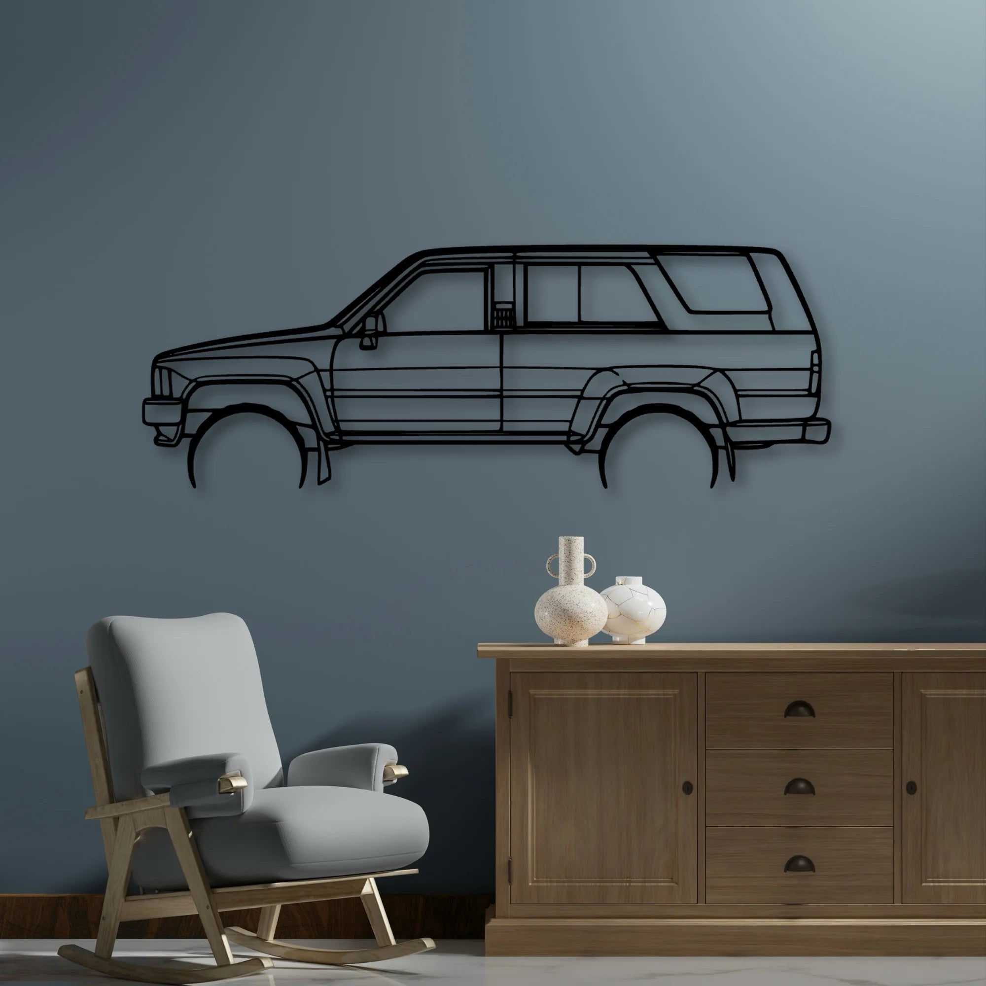 4runner 1989 Classic Silhouette Metal Wall Art - Automotive Garage Decor