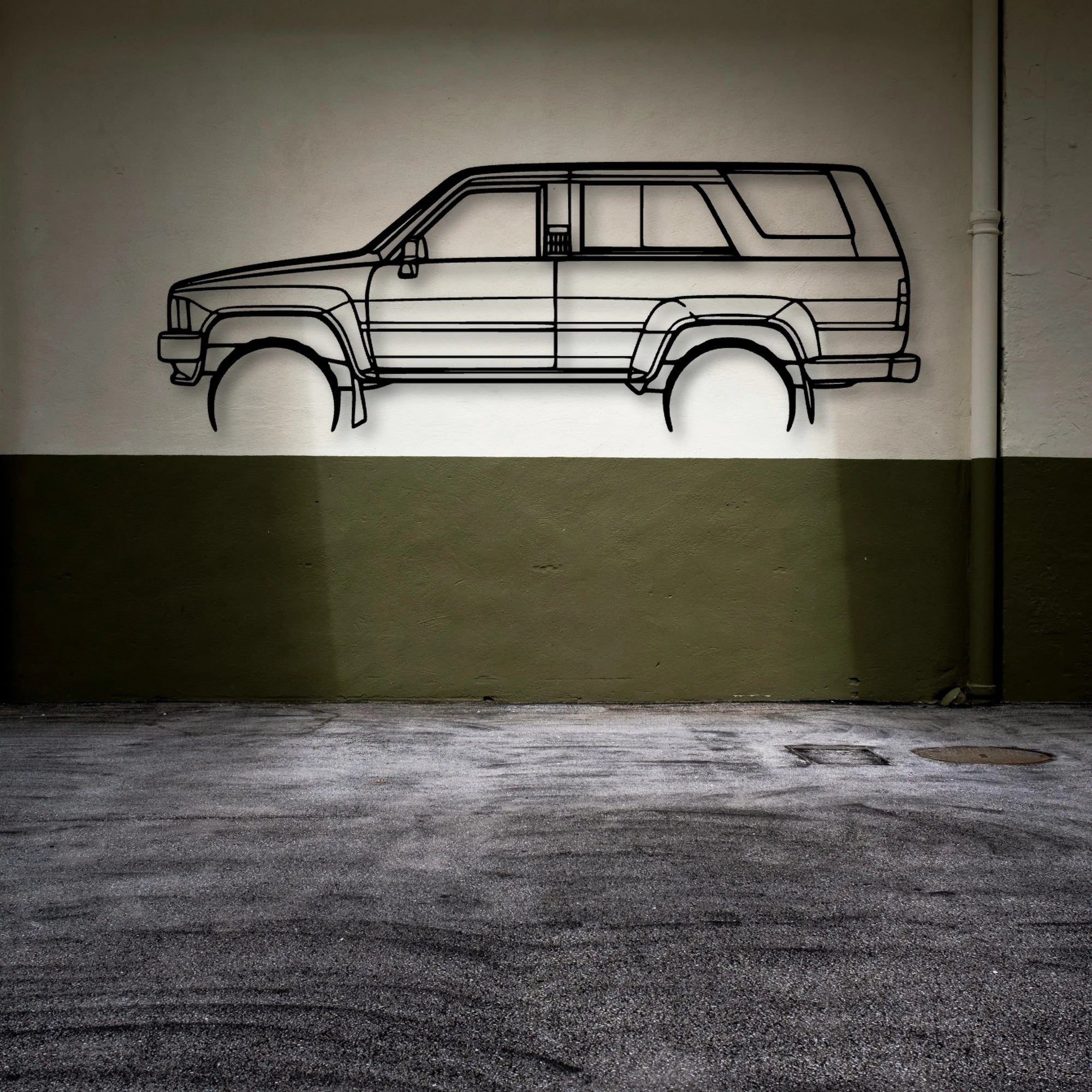 4runner 1989 Classic Silhouette Metal Wall Art - Automotive Garage Decor