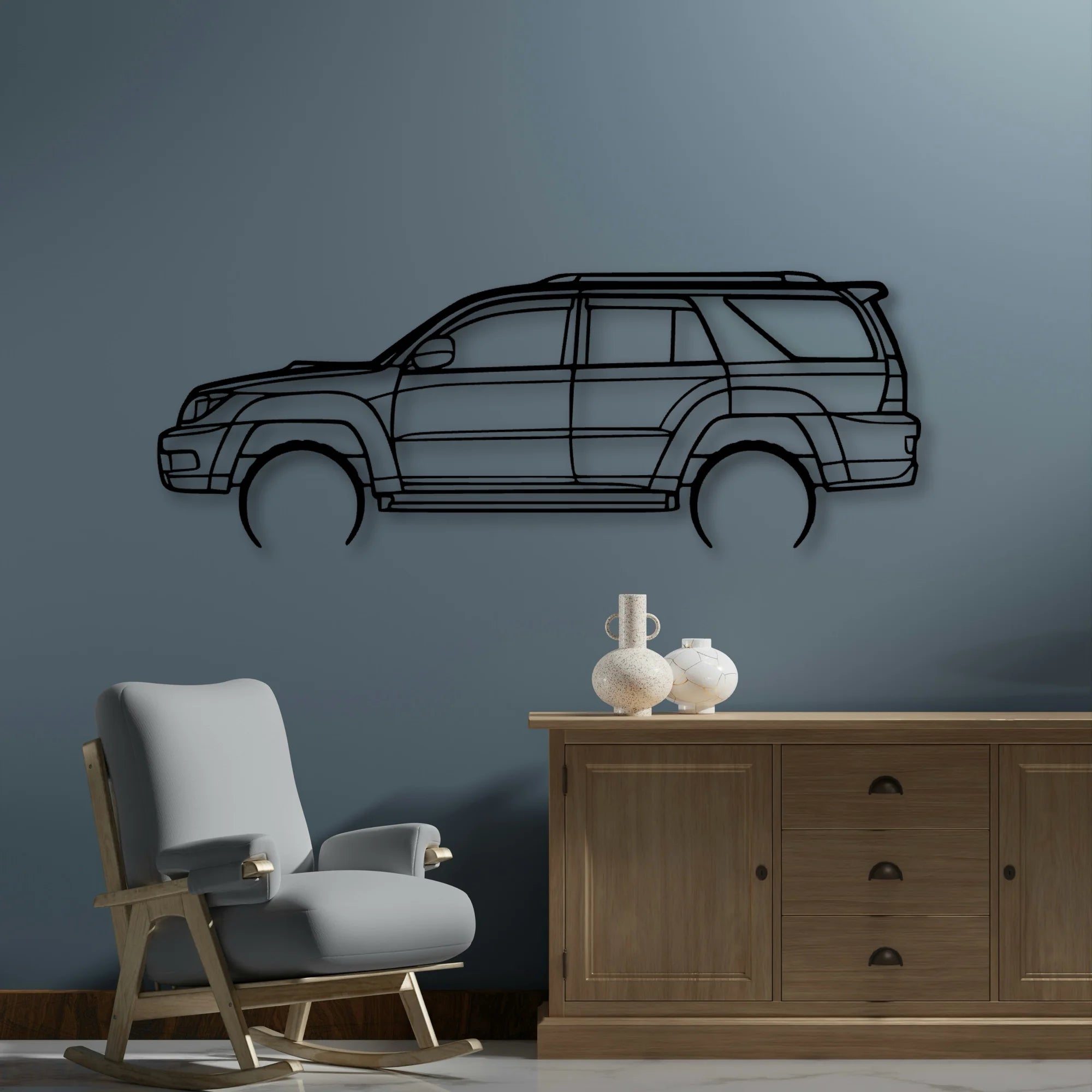 4runner 2003 Classic Silhouette Metal Wall Art - Automotive Garage Decor