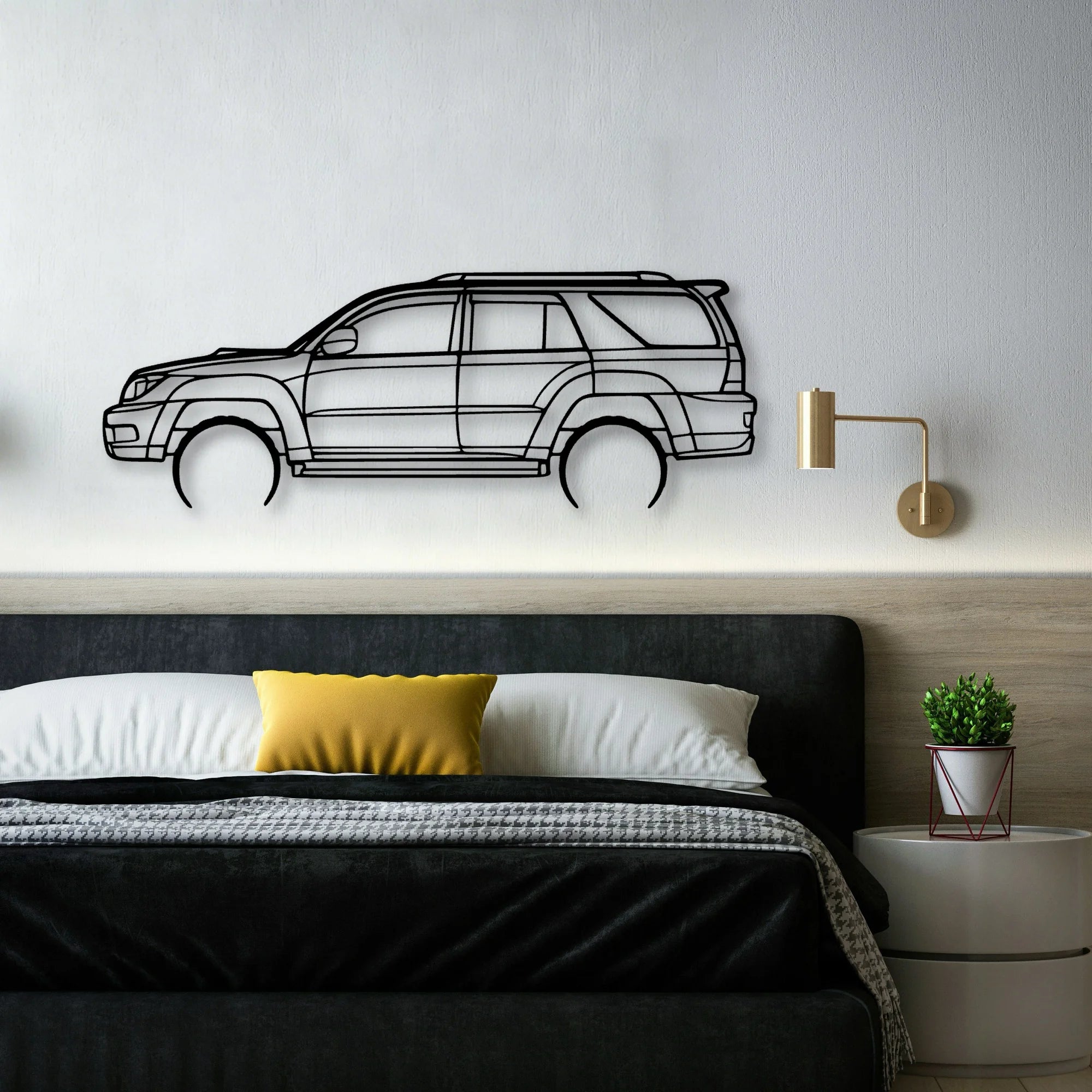 4runner 2003 Classic Silhouette Metal Wall Art - Automotive Garage Decor
