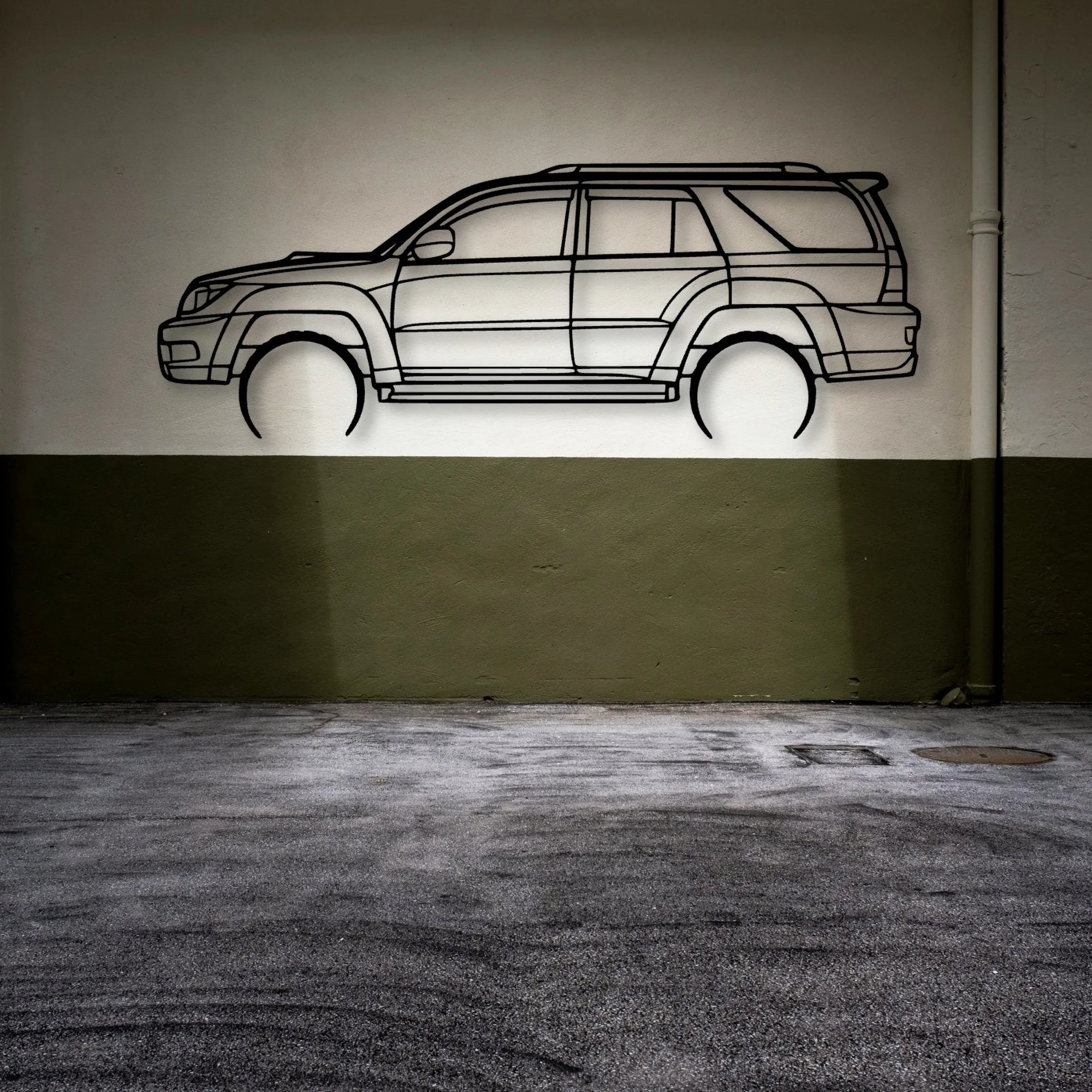 4runner 2003 Classic Silhouette Metal Wall Art - Automotive Garage Decor