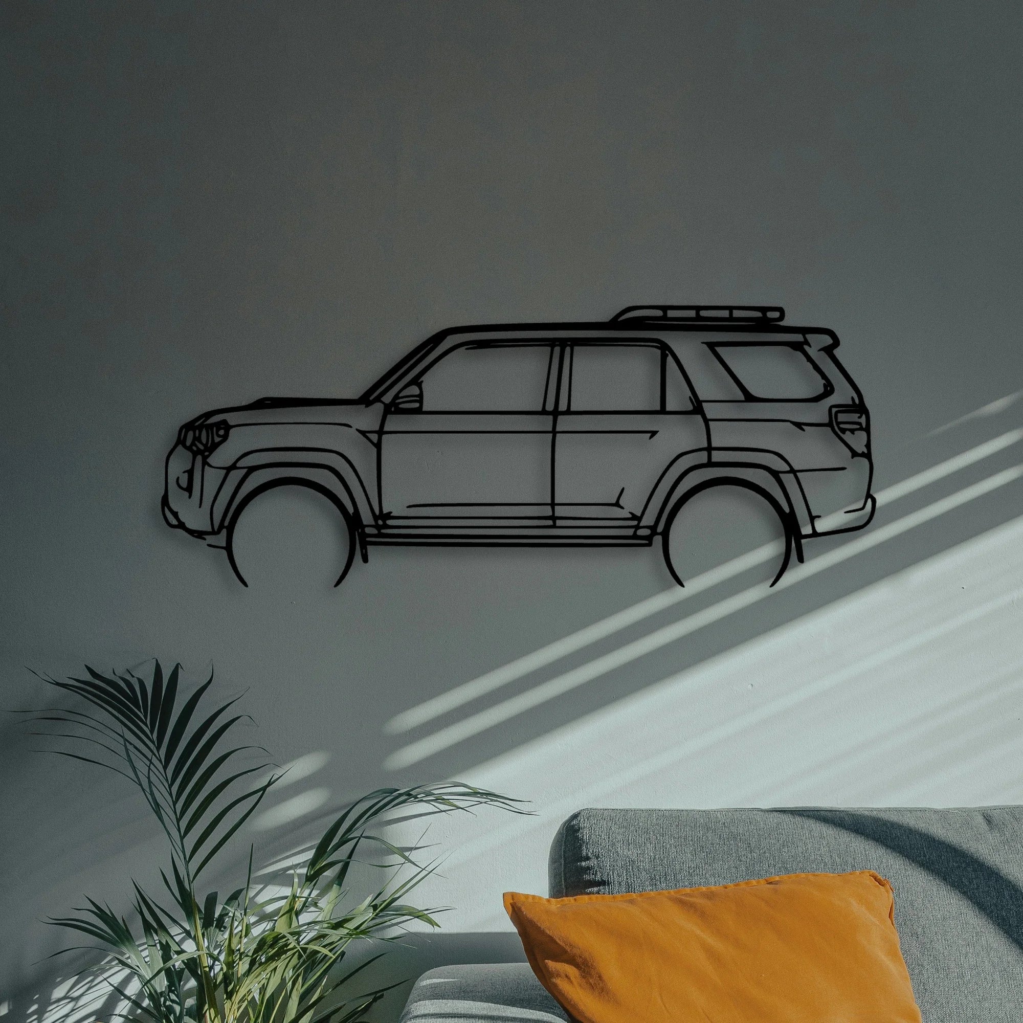 4runner TRD Pro 2022 Classic Silhouette Metal Wall Art - Automotive Garage Decor