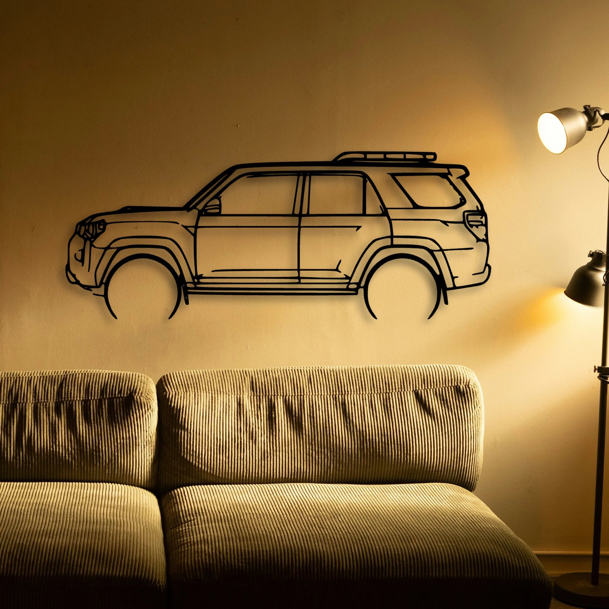 4runner TRD Pro 2022 Classic Silhouette Metal Wall Art - Automotive Garage Decor
