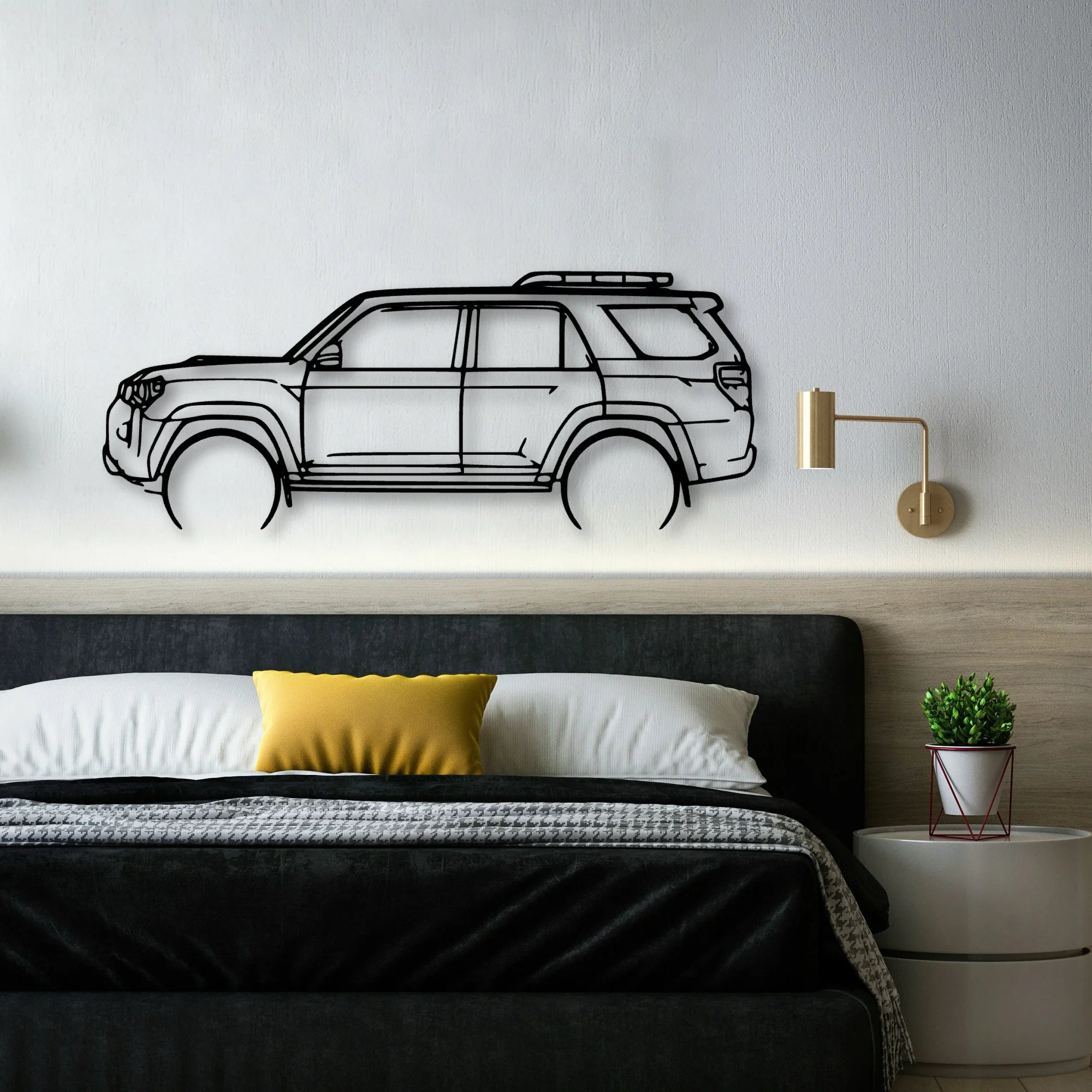 4runner TRD Pro 2022 Classic Silhouette Metal Wall Art - Automotive Garage Decor