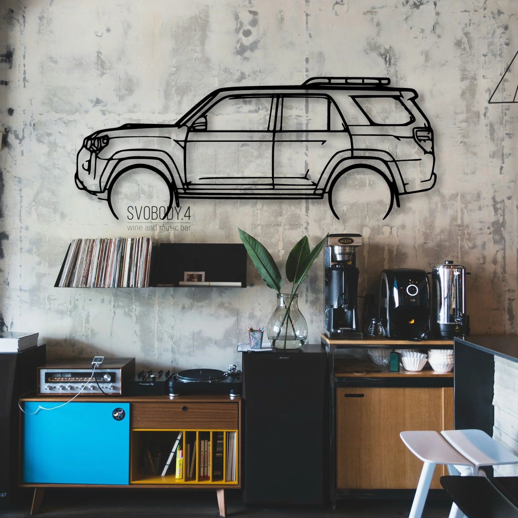 4runner TRD Pro 2022 Classic Silhouette Metal Wall Art - Automotive Garage Decor