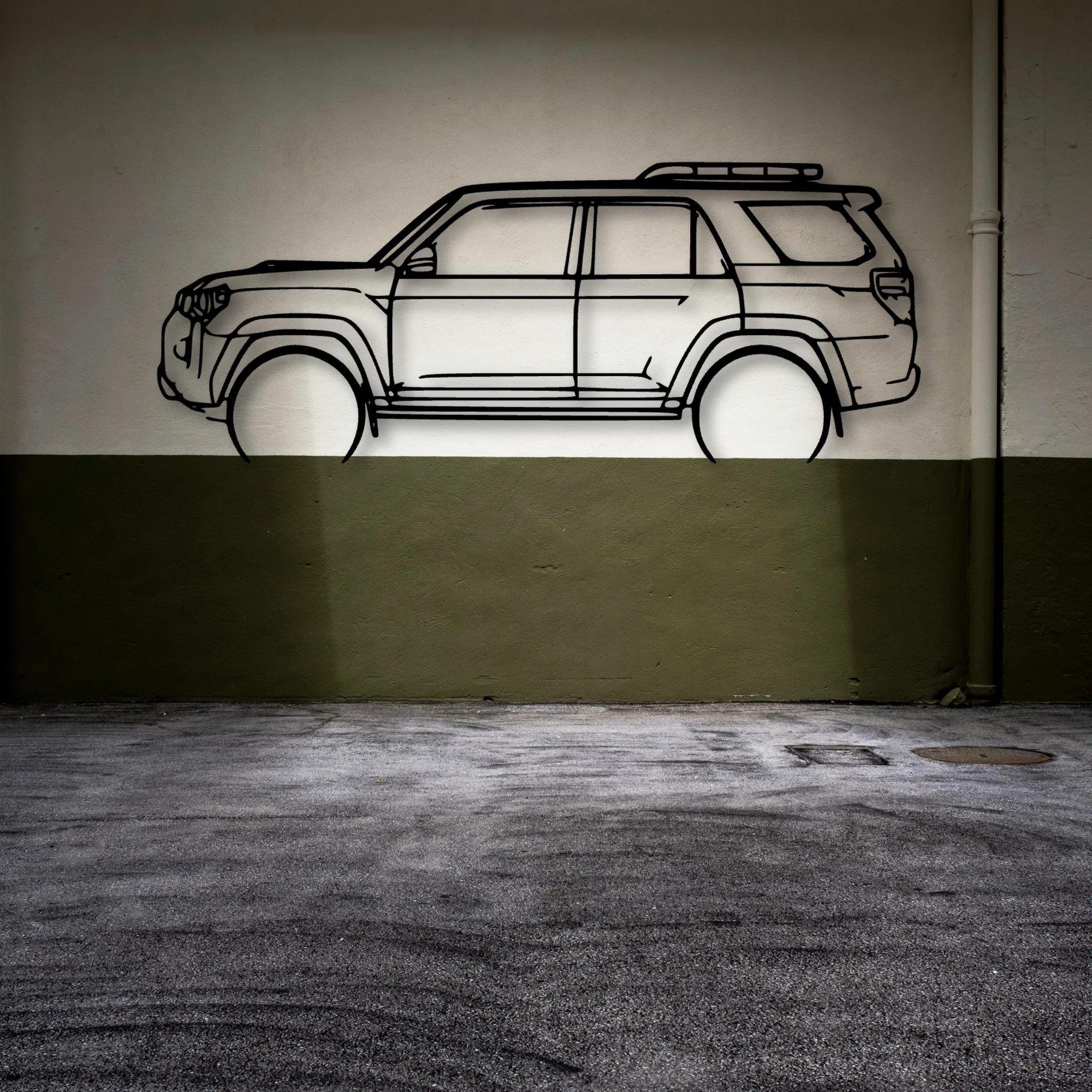 4runner TRD Pro 2022 Classic Silhouette Metal Wall Art - Automotive Garage Decor