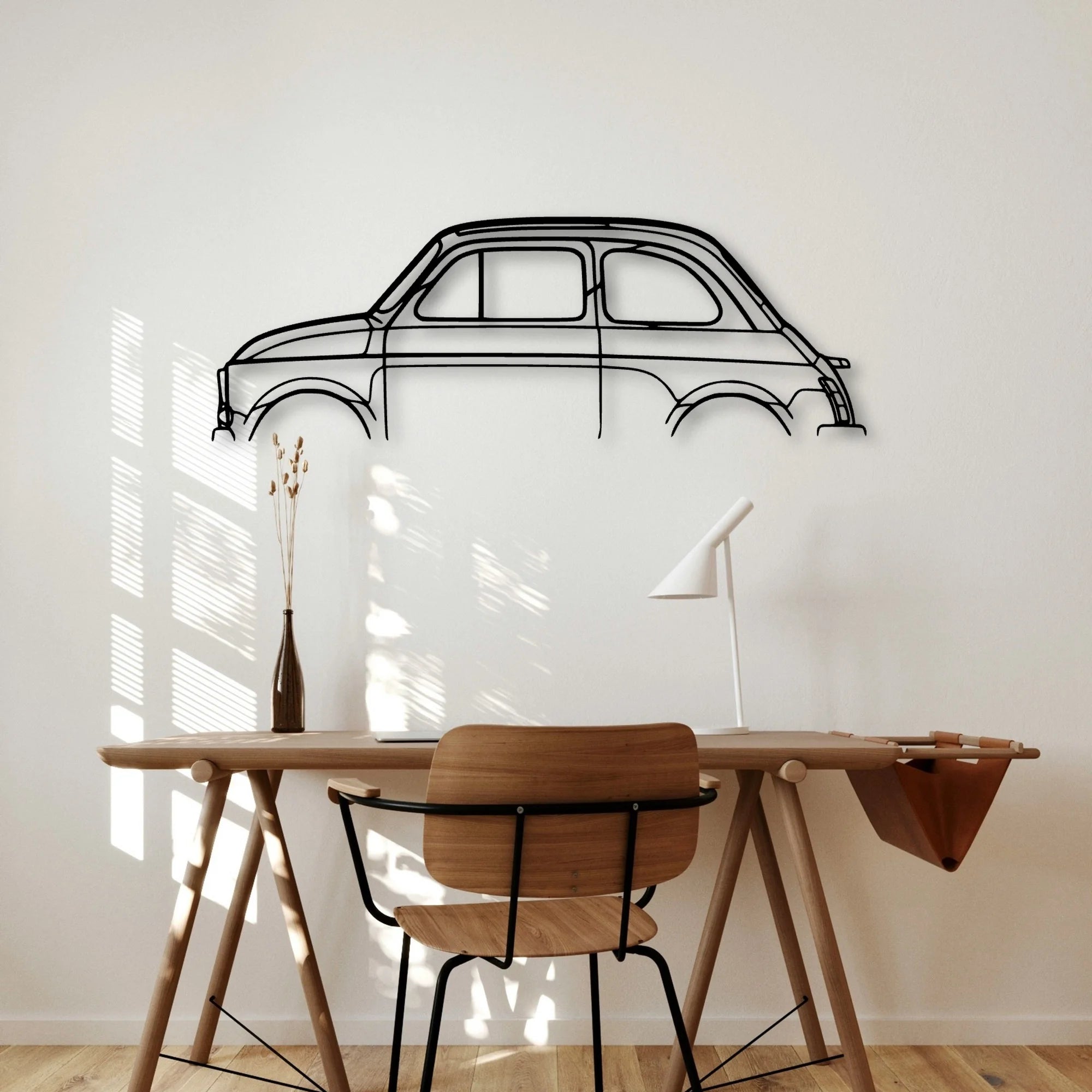 500 1971 Classic Silhouette Metal Wall Art - Automotive Garage Decor