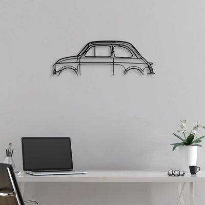 500 1971 Classic Silhouette Metal Wall Art - Automotive Garage Decor
