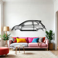 500 Abarth Classic Silhouette Metal Wall Art - Automotive Garage Decor