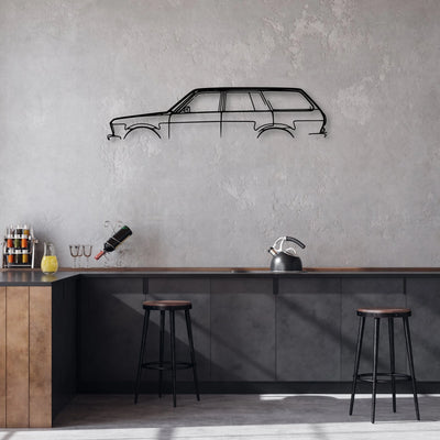 510 Wagon 1972 Classic Silhouette Metal Wall Art - Automotive Garage Decor
