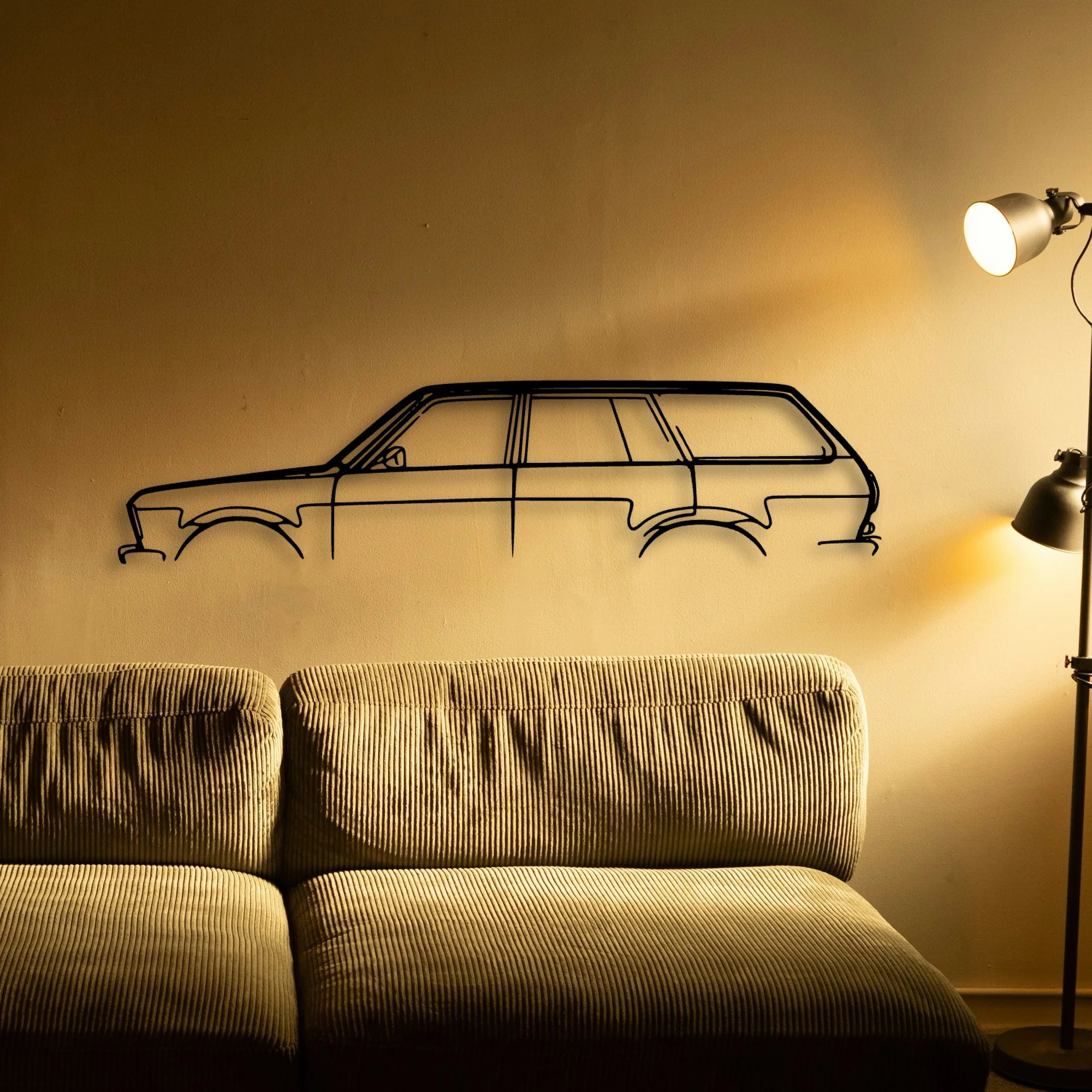 510 Wagon 1972 Classic Silhouette Metal Wall Art - Automotive Garage Decor