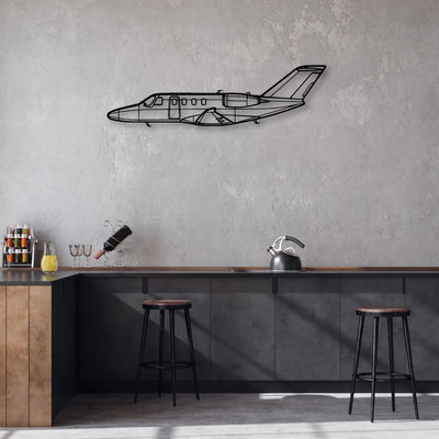 525B CJ3 Classic Aircraft Silhouette Metal Wall Art - Aviation Hangar Decor