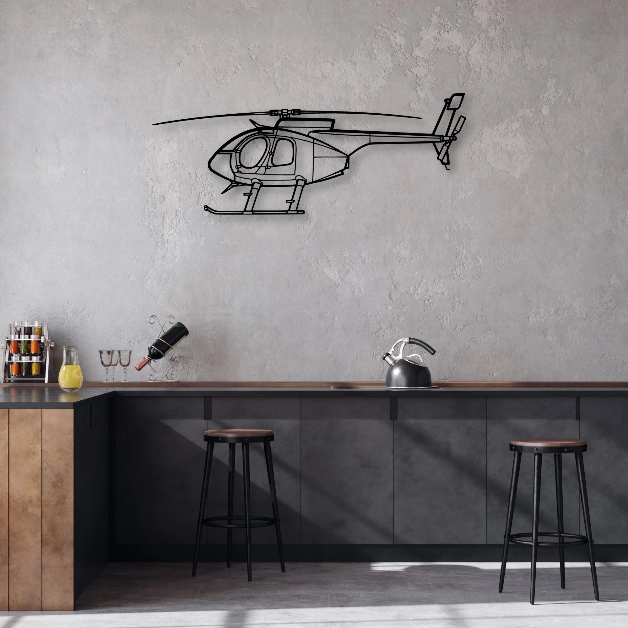530F Classic Aircraft Silhouette Metal Wall Art - Aviation Hangar Decor