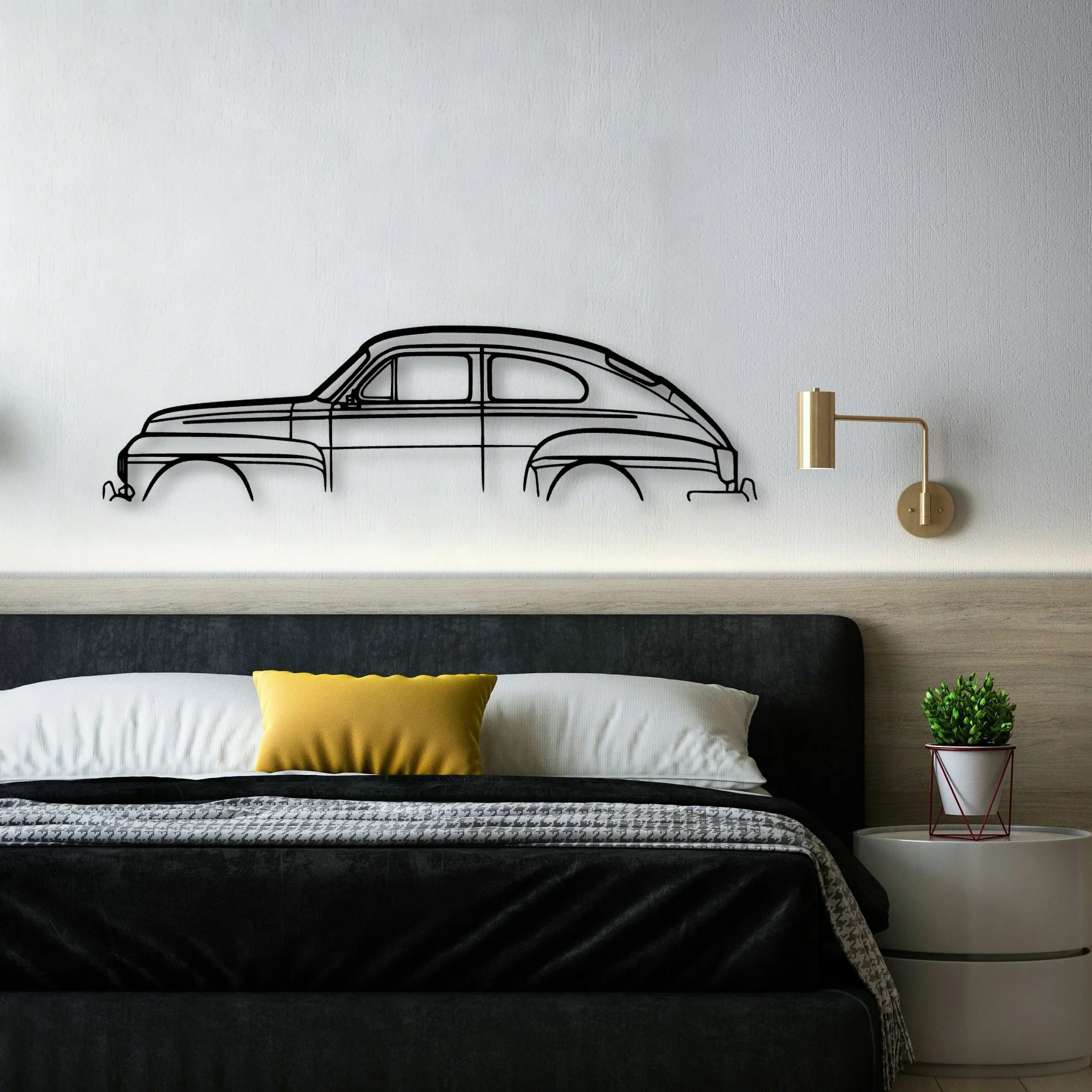 544 Classic Silhouette Metal Wall Art - Automotive Garage Decor