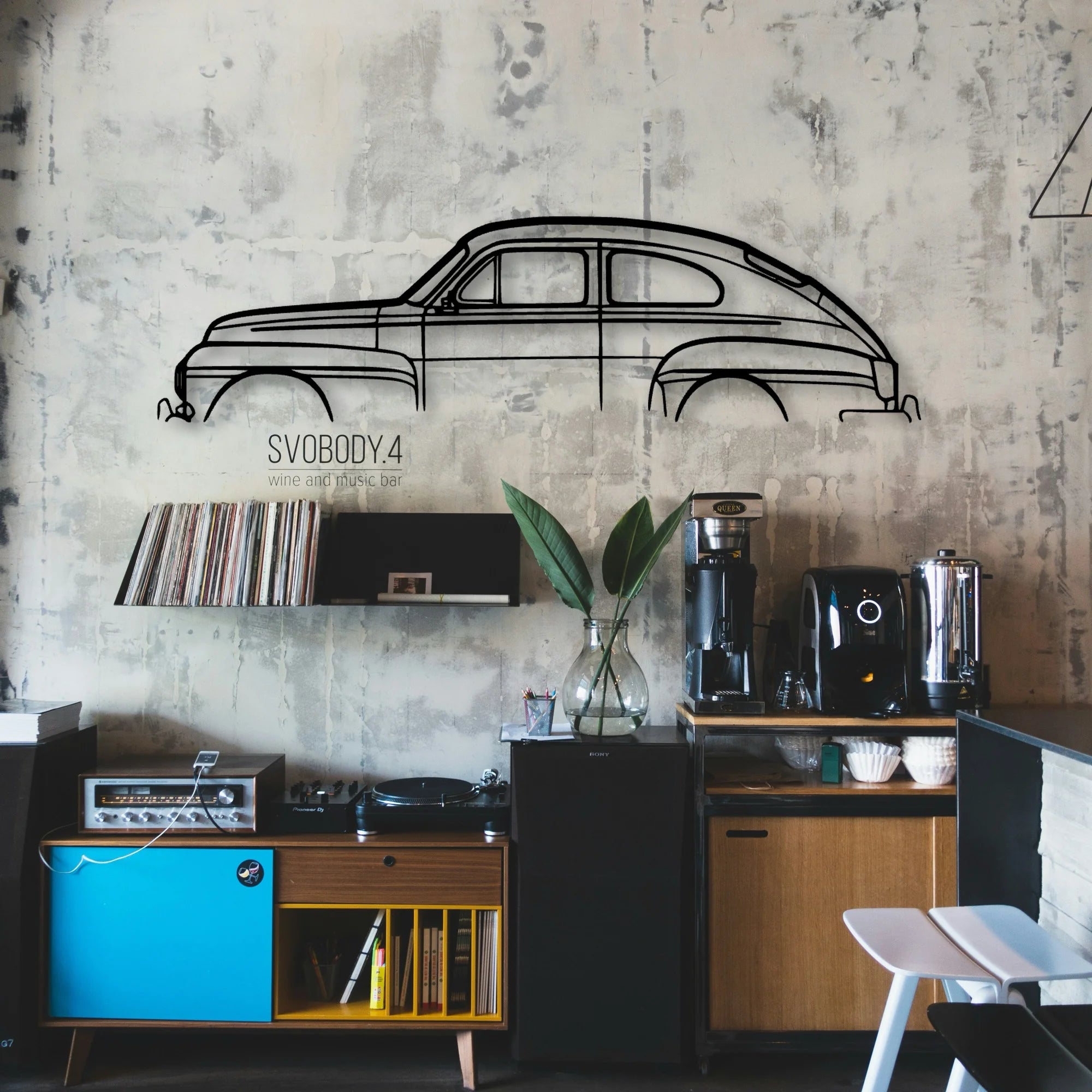 544 Classic Silhouette Metal Wall Art - Automotive Garage Decor