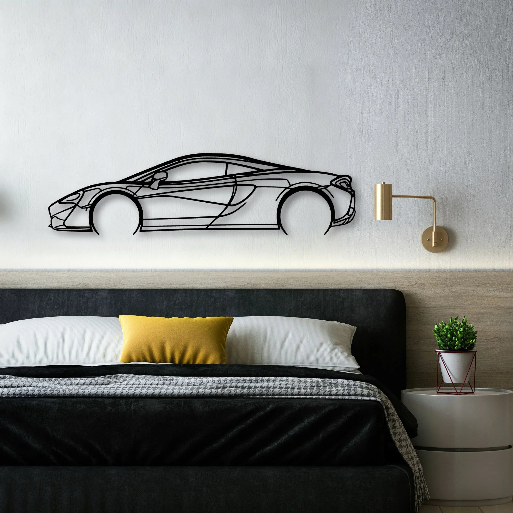 570s 2 Classic Silhouette Metal Wall Art - Automotive Garage Decor