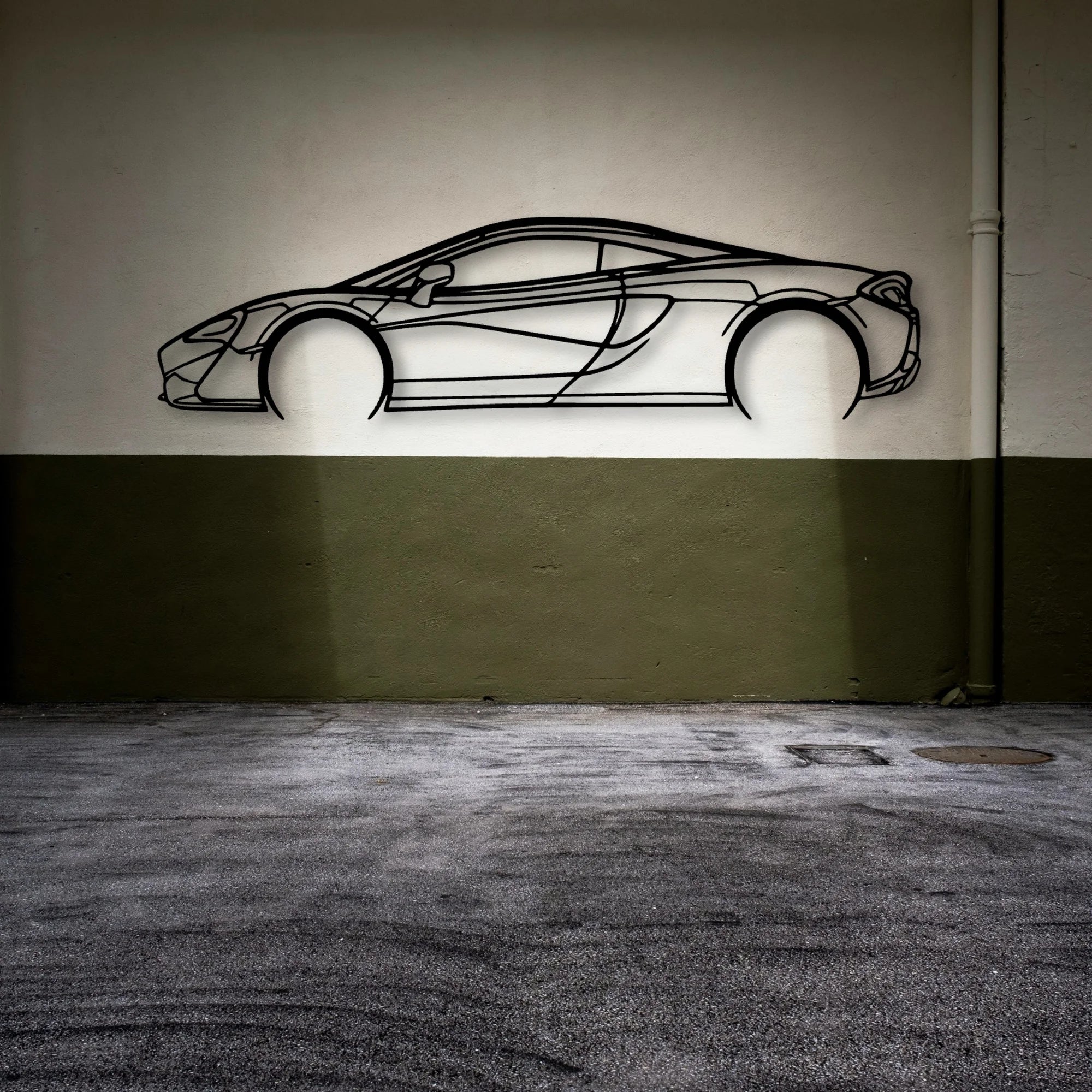 570s 2 Classic Silhouette Metal Wall Art - Automotive Garage Decor