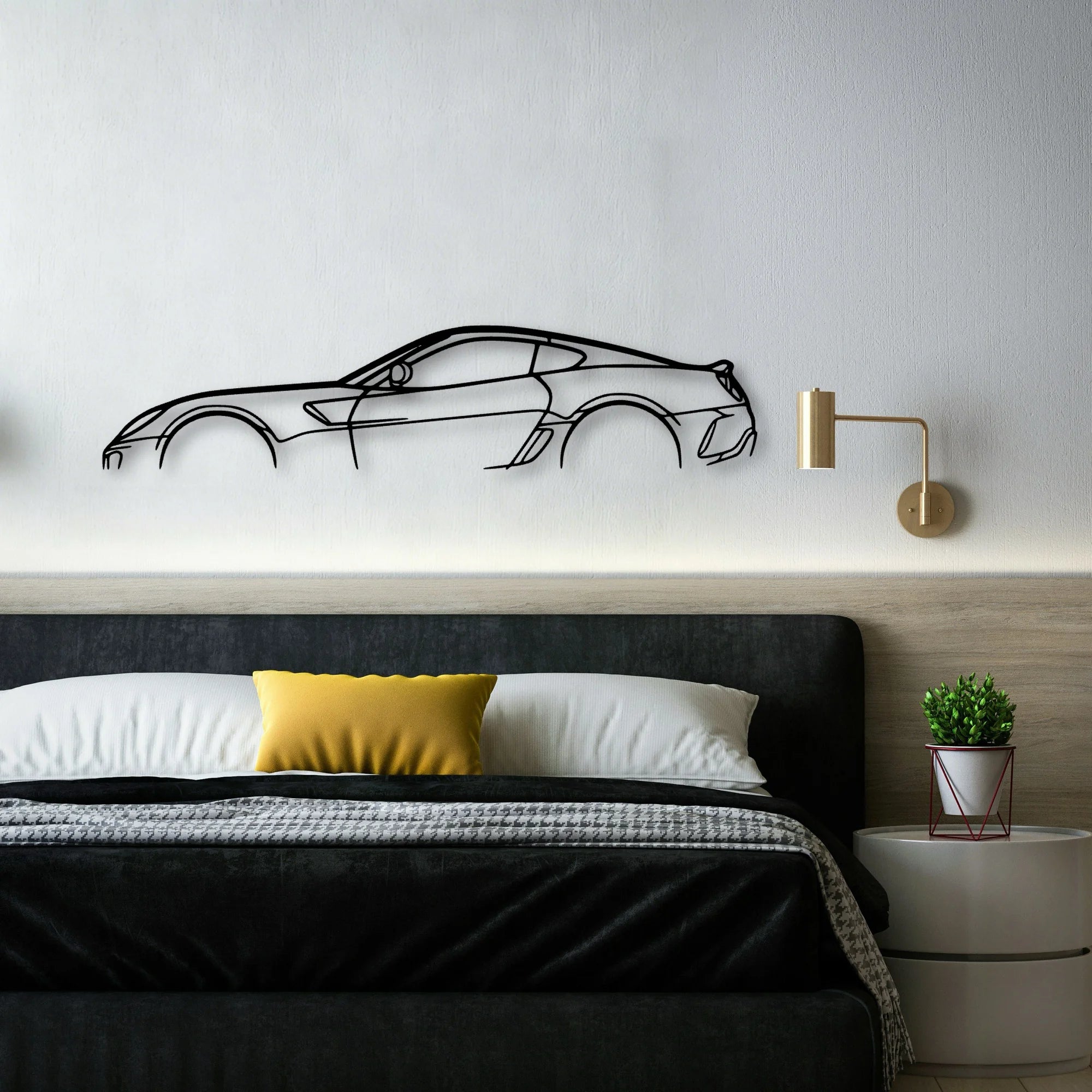 599 GTO Classic Silhouette Metal Wall Art - Automotive Garage Decor