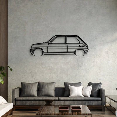 5 Alpine Turbo 1983 Classic Silhouette Metal Wall Art - Automotive Garage Decor