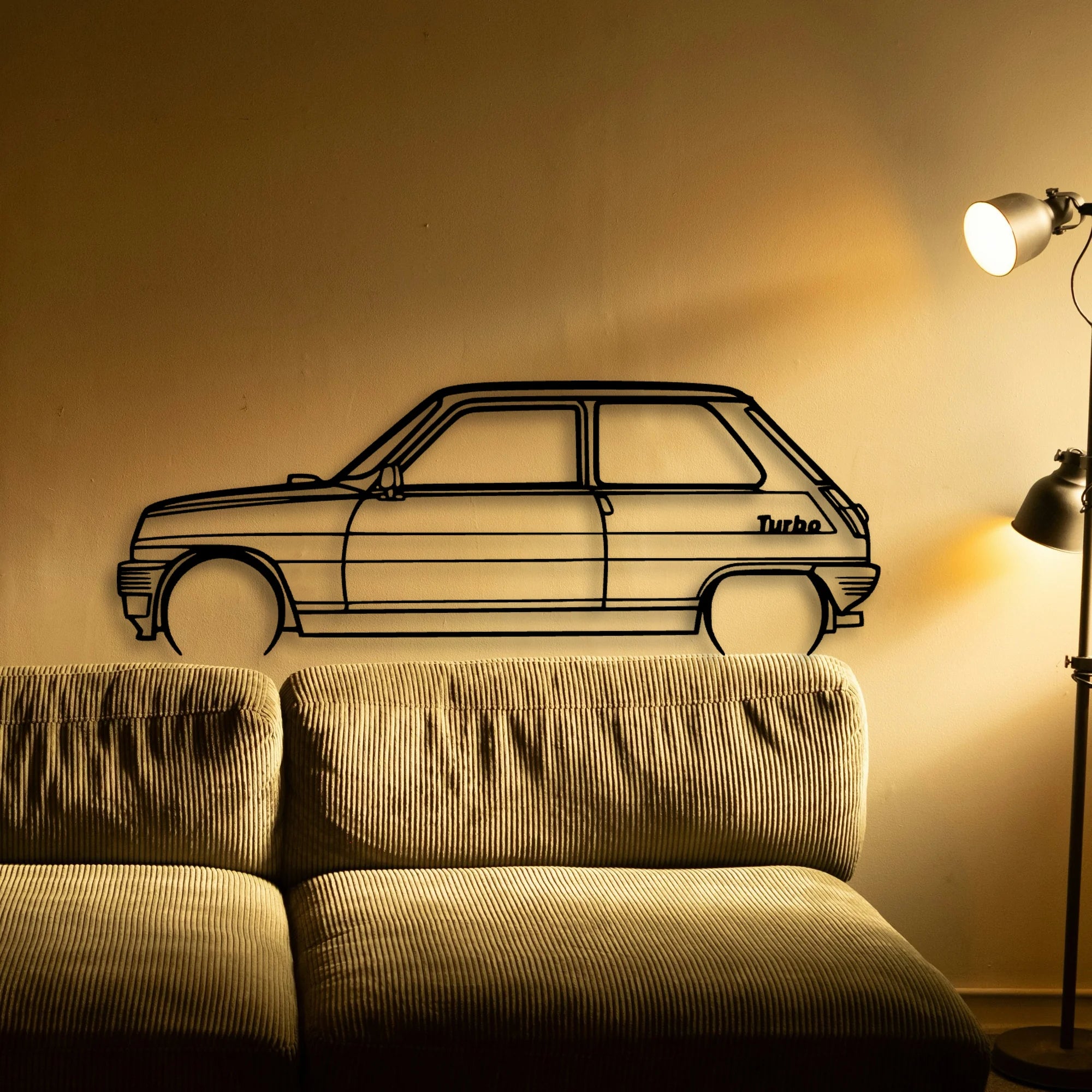 5 Alpine Turbo 1983 Classic Silhouette Metal Wall Art - Automotive Garage Decor