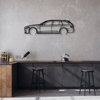 5 Series F11 2014 Classic Silhouette Metal Wall Art - Automotive Garage Decor