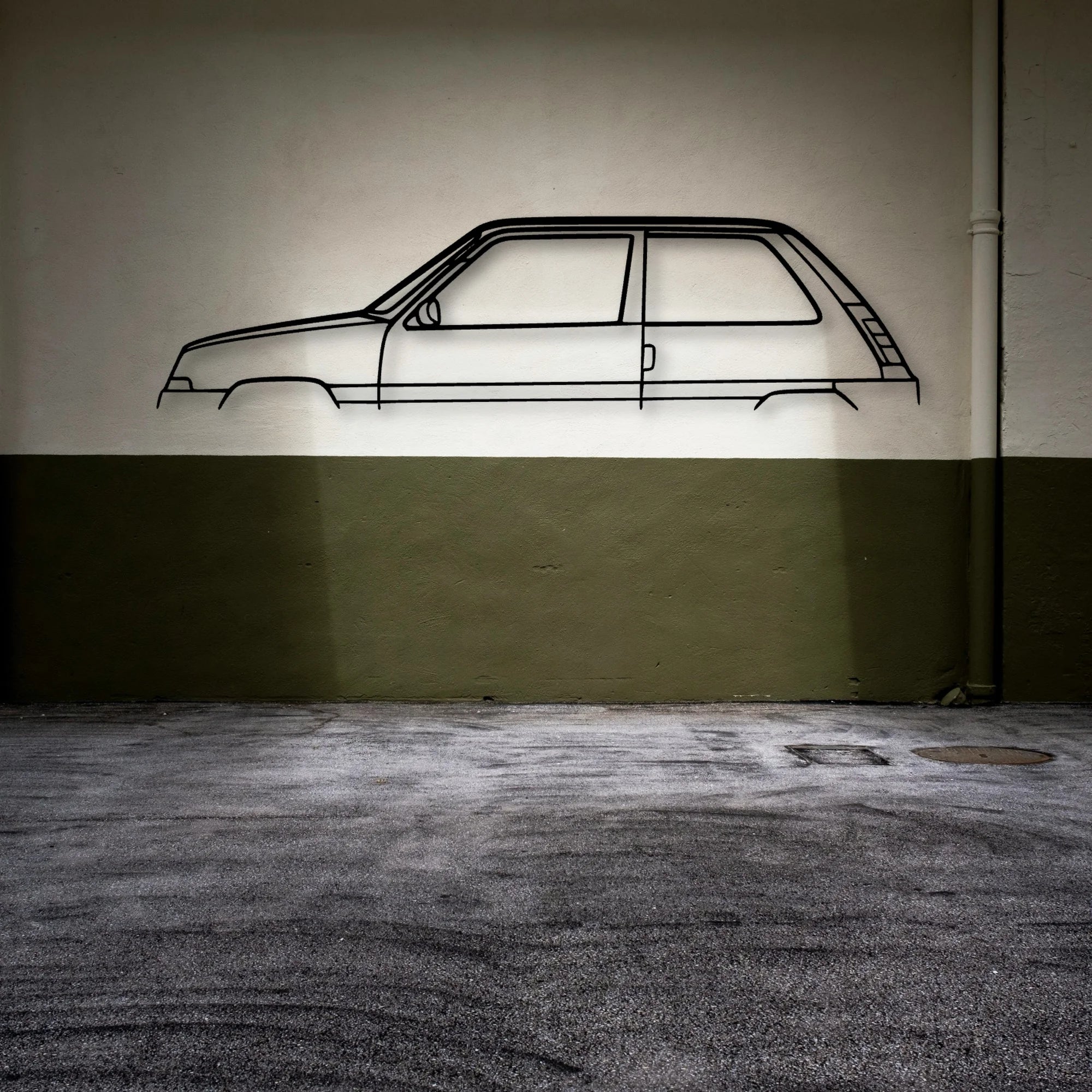 5 TXE 1987 Classic Silhouette Metal Wall Art - Automotive Garage Decor